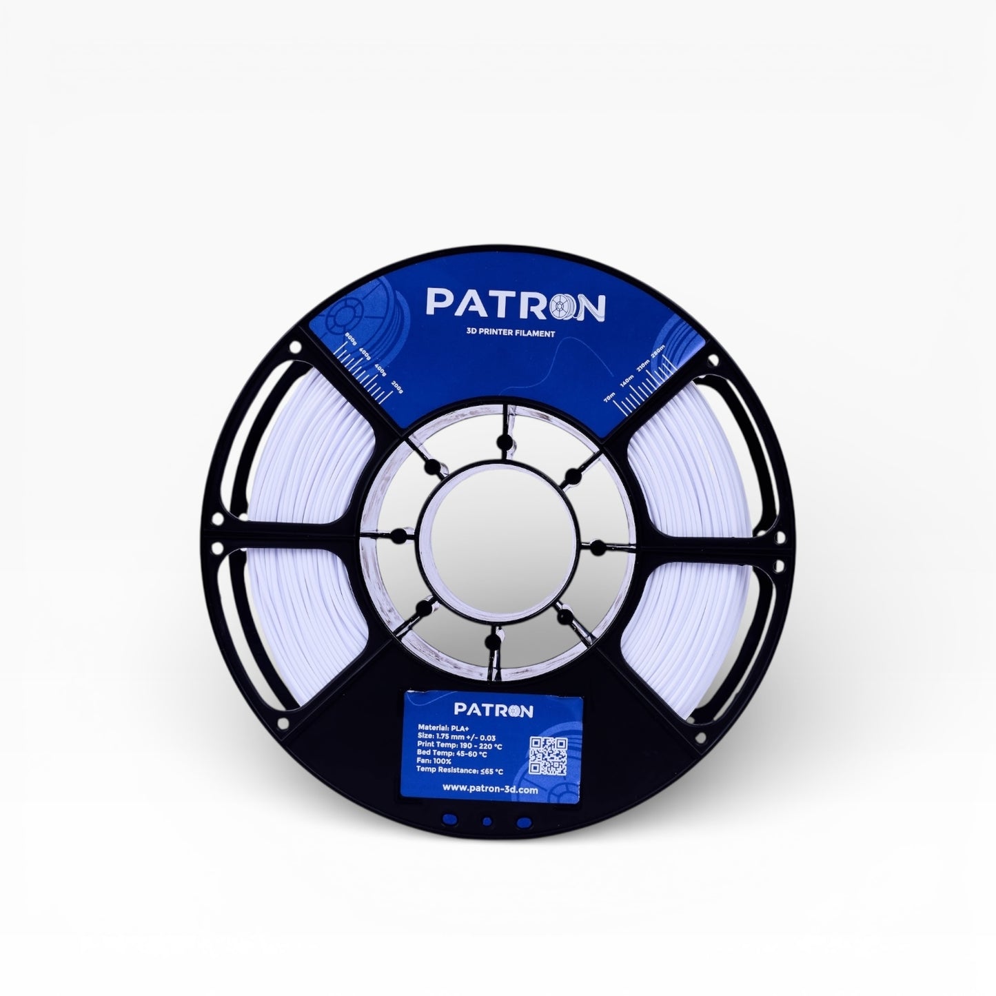 Patron PLA+ 3D Printer Filament — Cold White