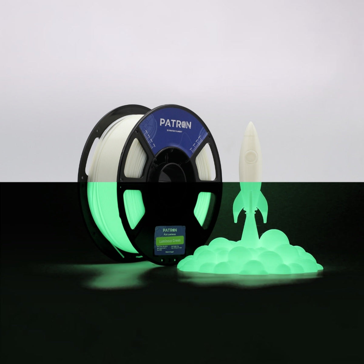 Green Luminous PLA (Glow in the Dark) by Patron ( Filament )