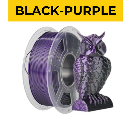 Black-Purple Dual Color Silk PLA+