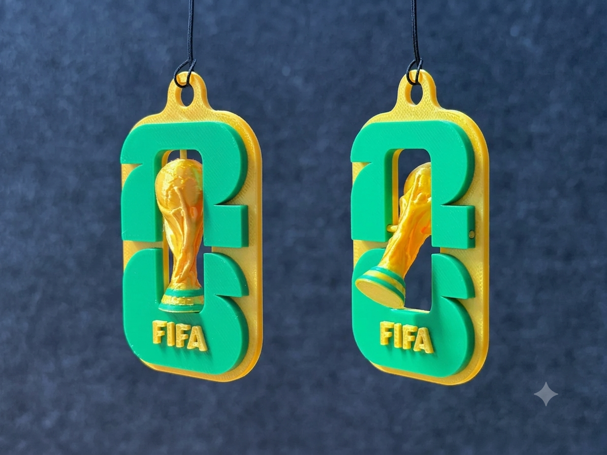 Rotating 2026 World Cup Keychain by SolidForms ( )