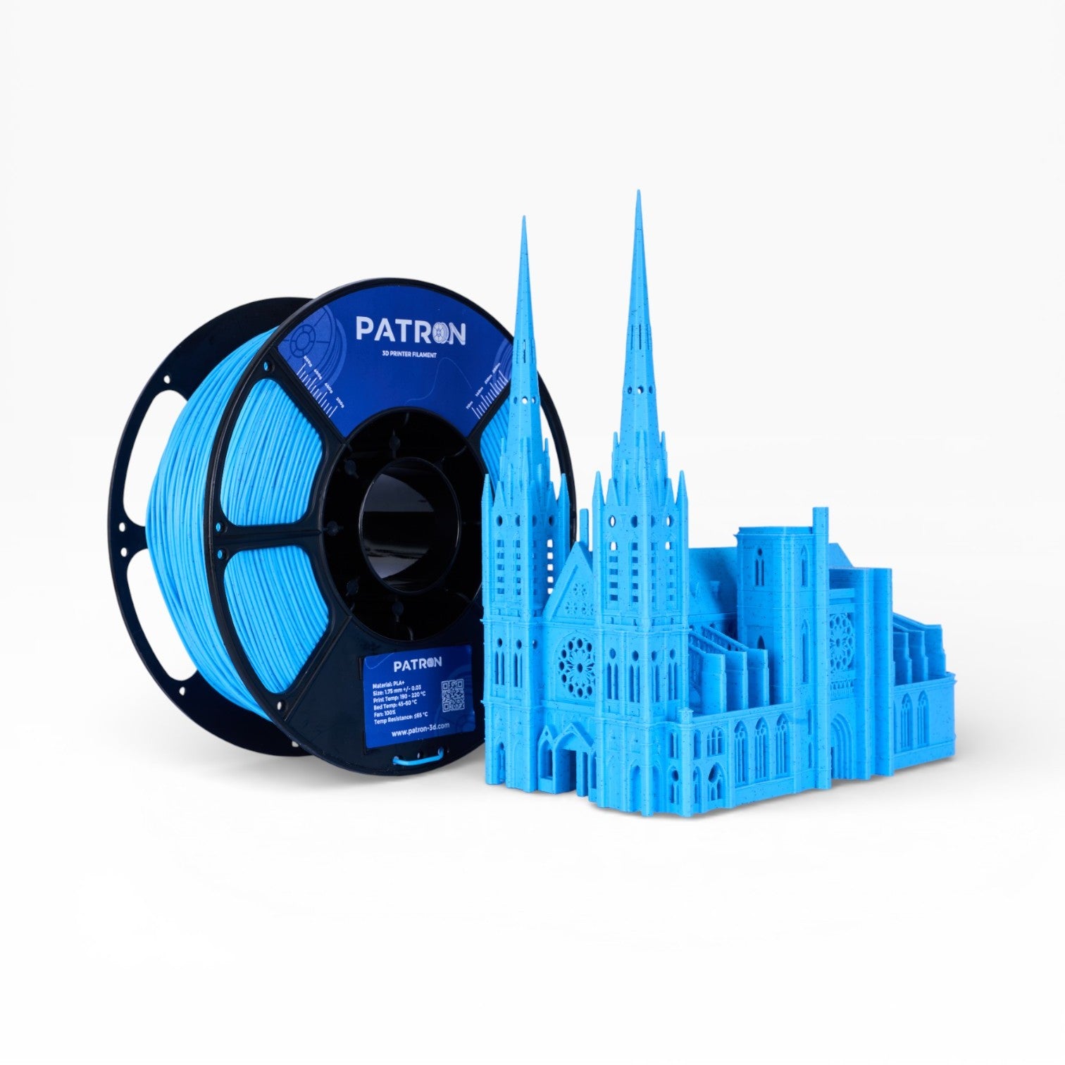 Patron Marble PLA 3D Printer Filament — Baby Blue