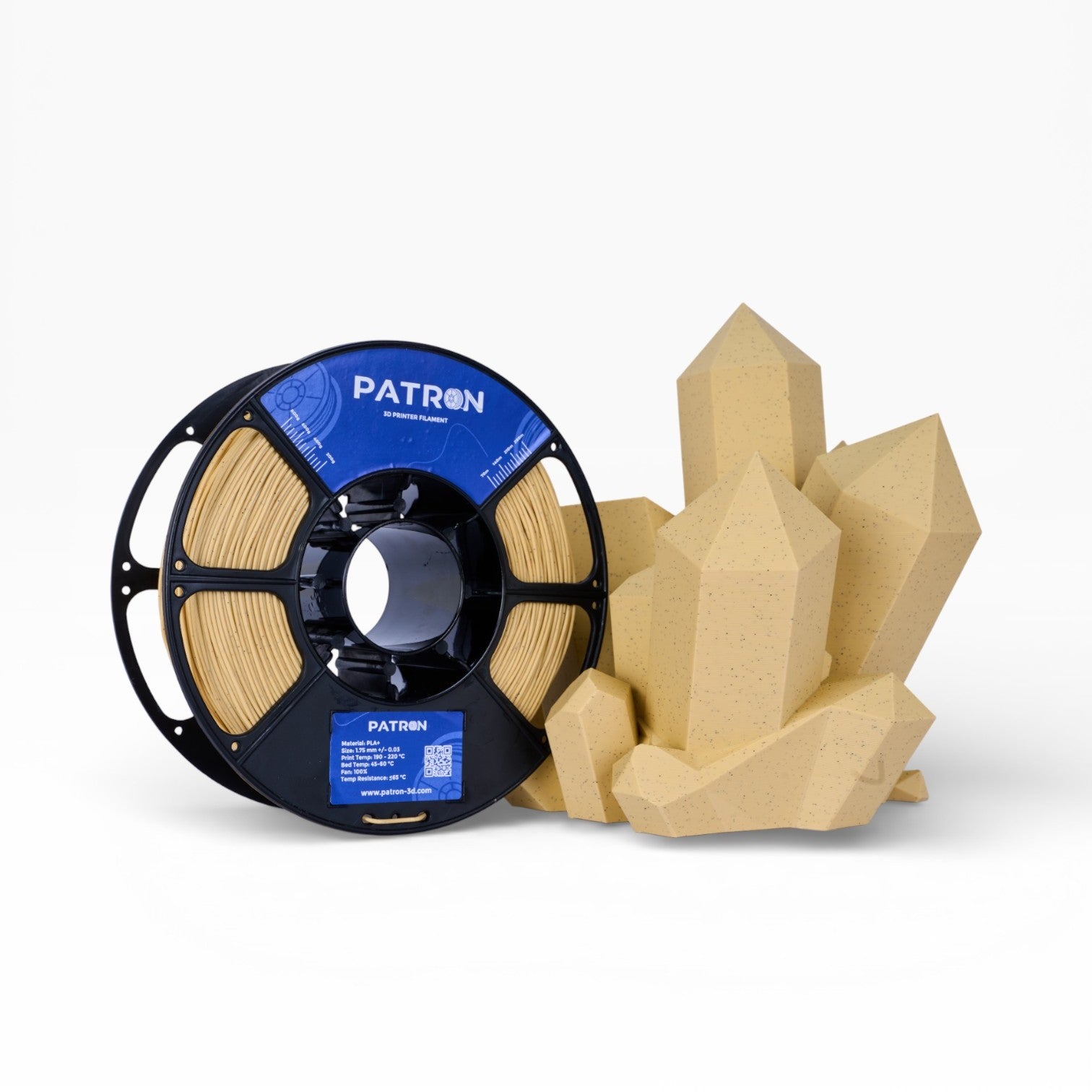 Patron Marble PLA 3D Printer Filament — Mocha