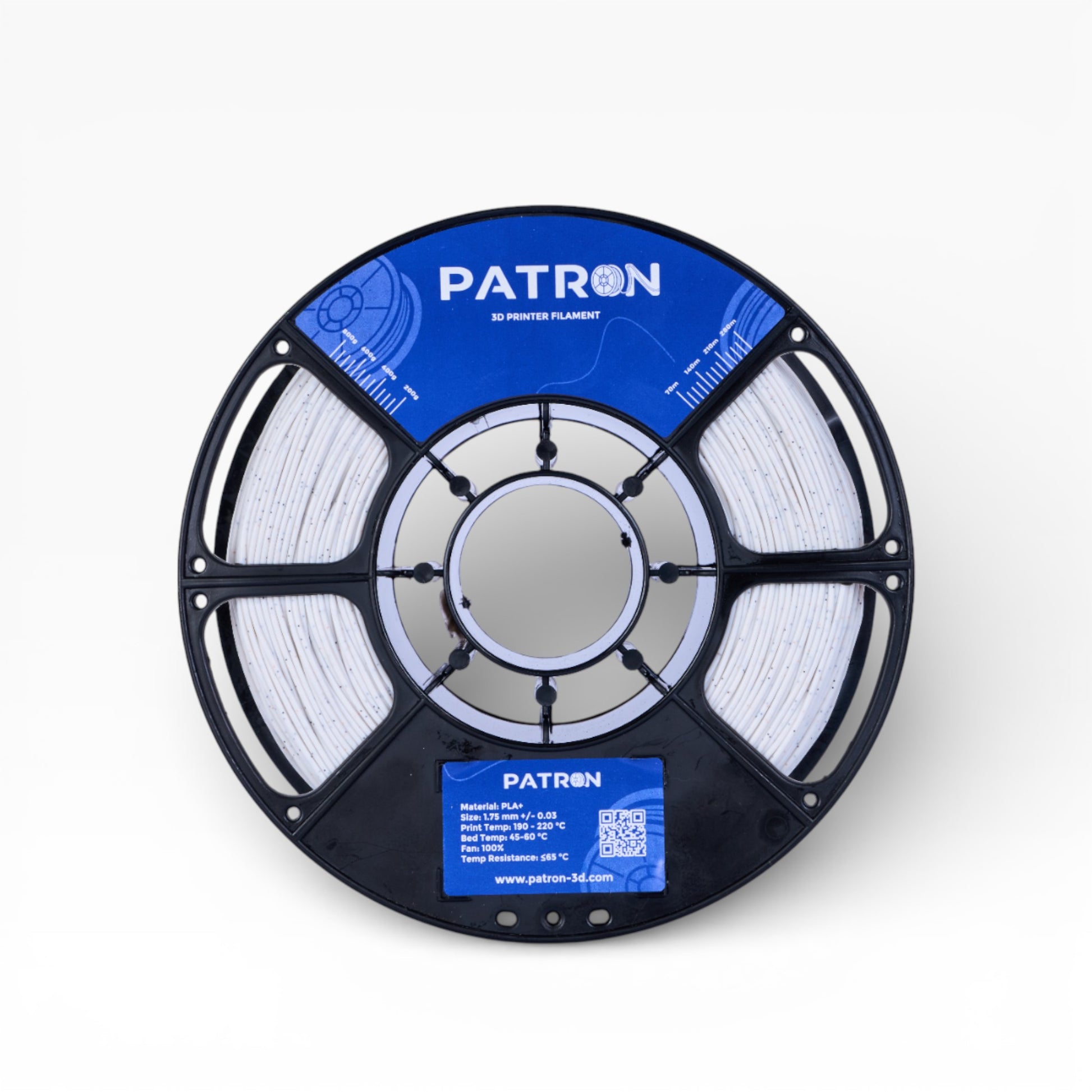 Patron Marble PLA 3D Printer Filament — White