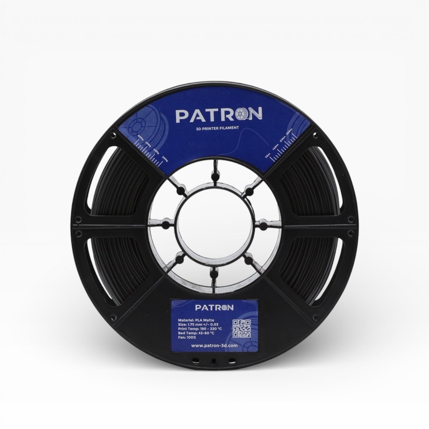 Patron Matte PLA 3D Printer Filament — Black