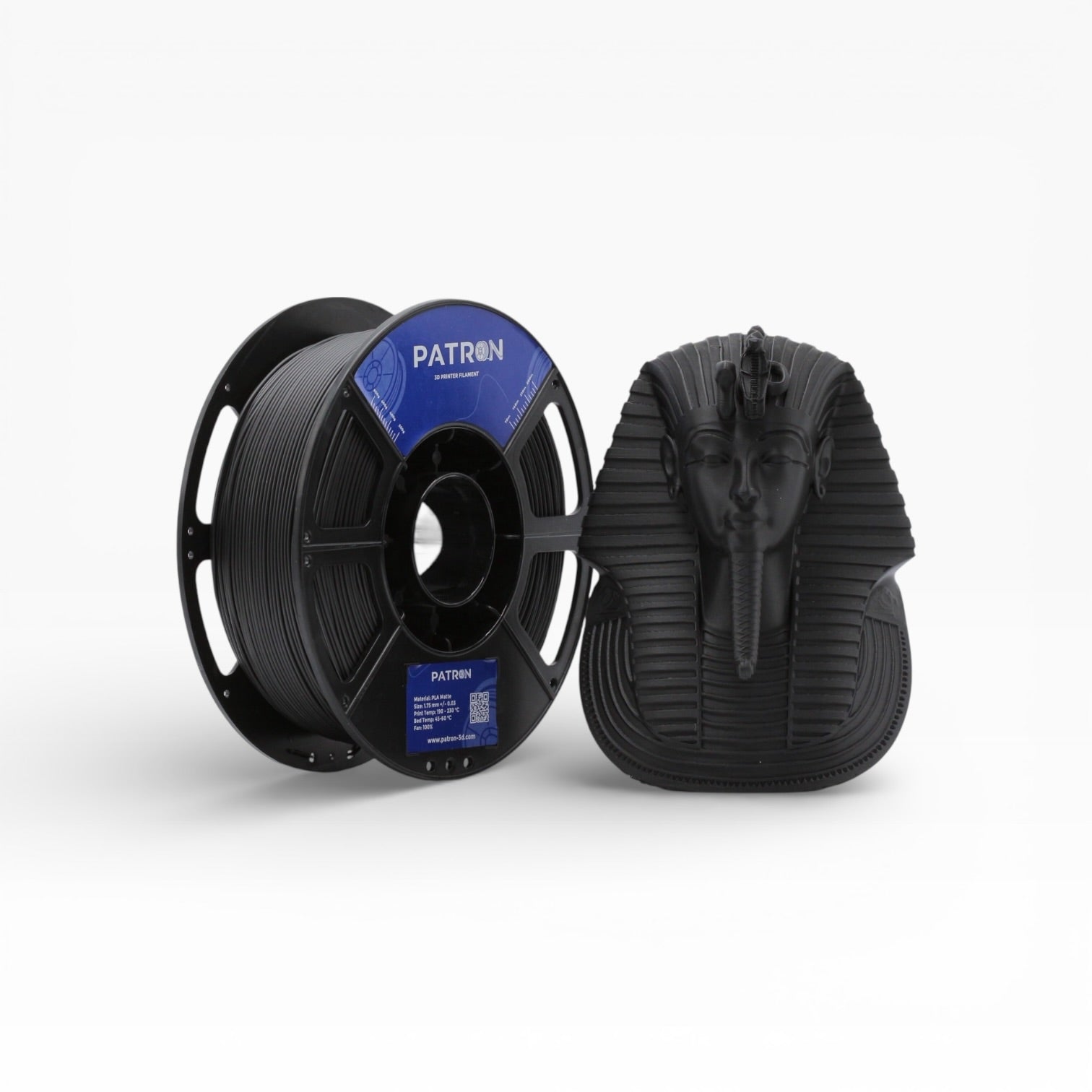 Patron Matte PLA 3D Printer Filament — Black