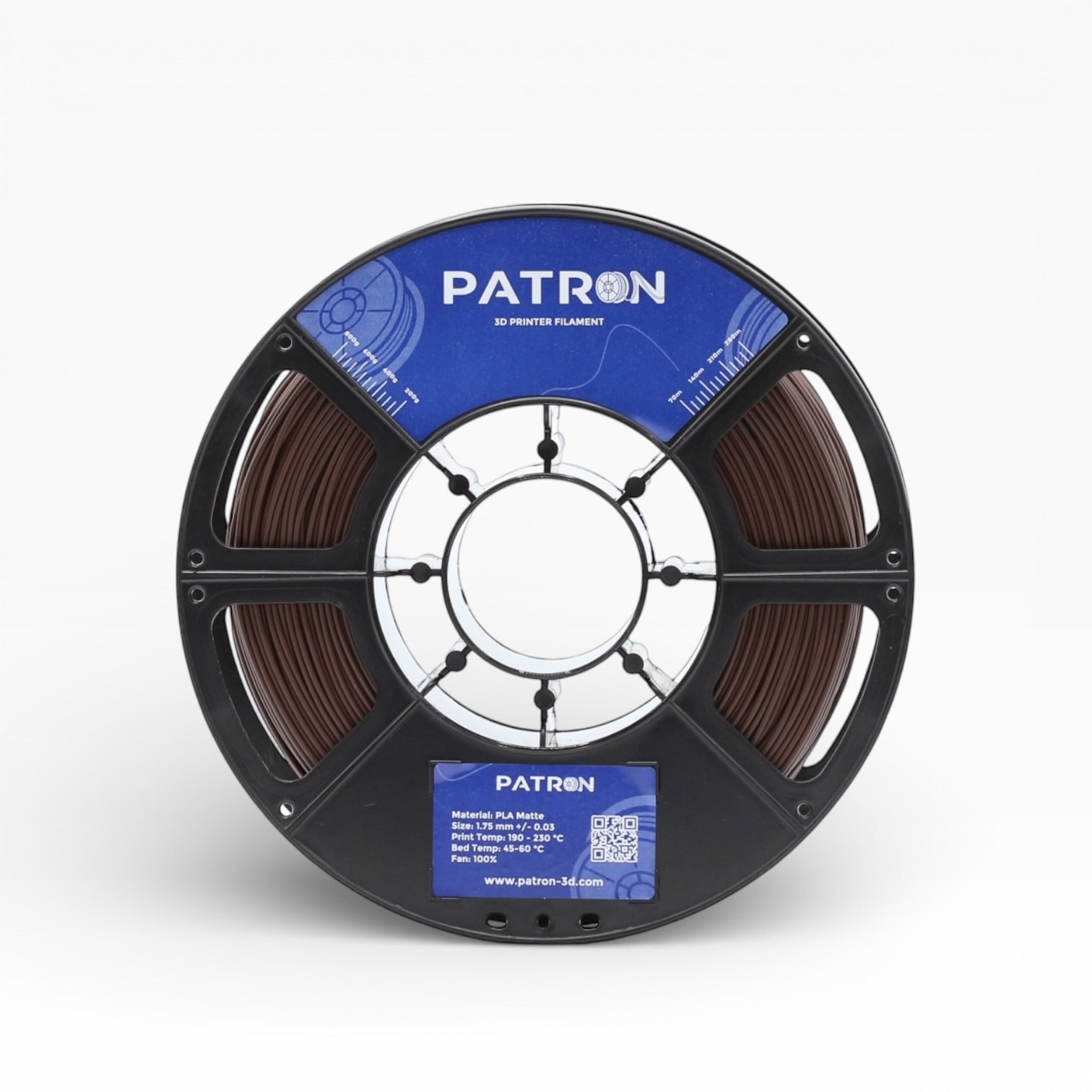 Patron Matte PLA 3D Printer Filament — Chocolate Brown