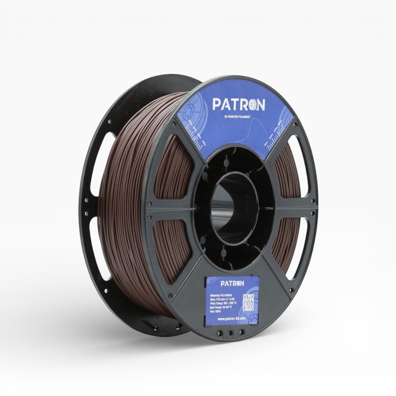 Patron Matte PLA 3D Printer Filament — Chocolate Brown