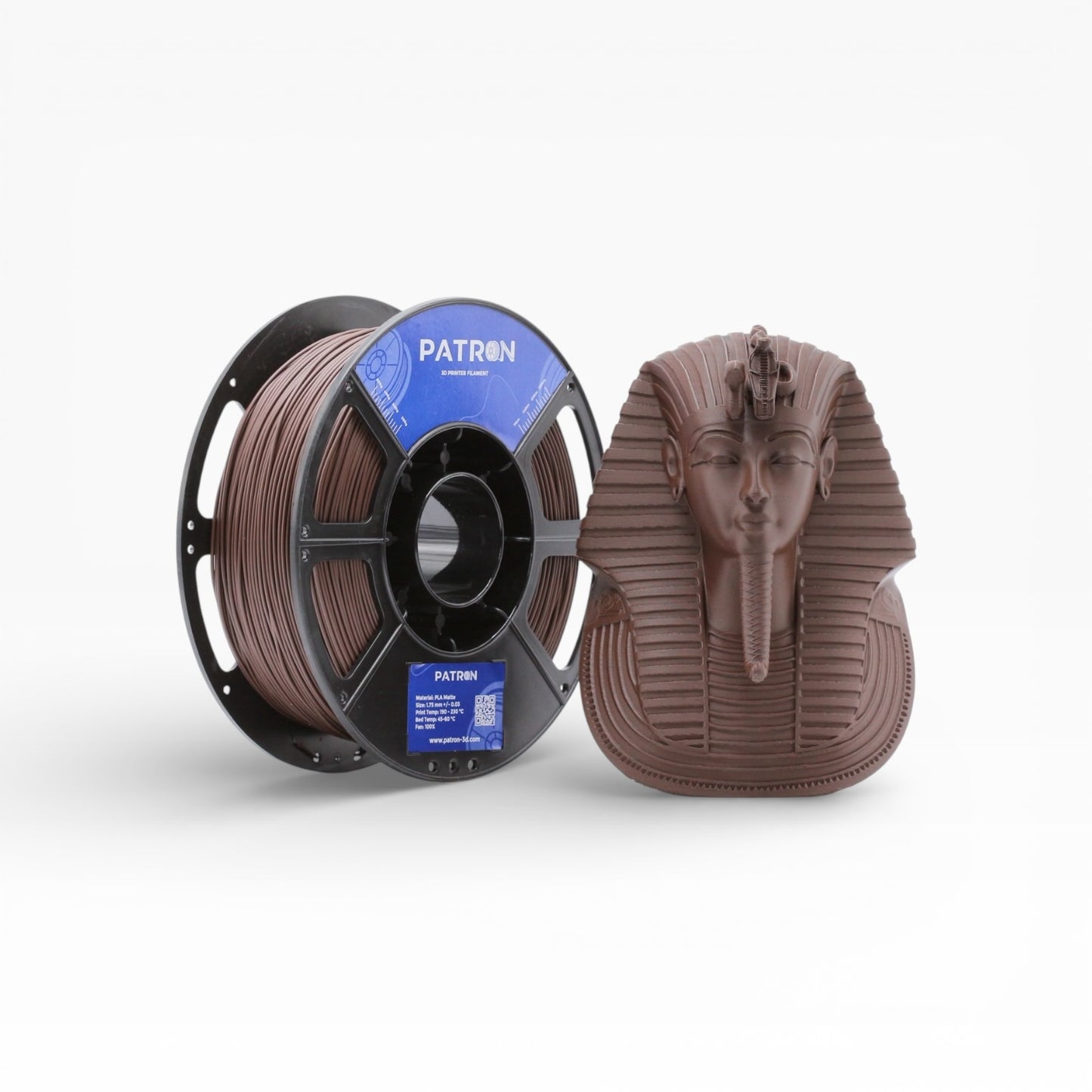 Patron Matte PLA 3D Printer Filament — Chocolate Brown