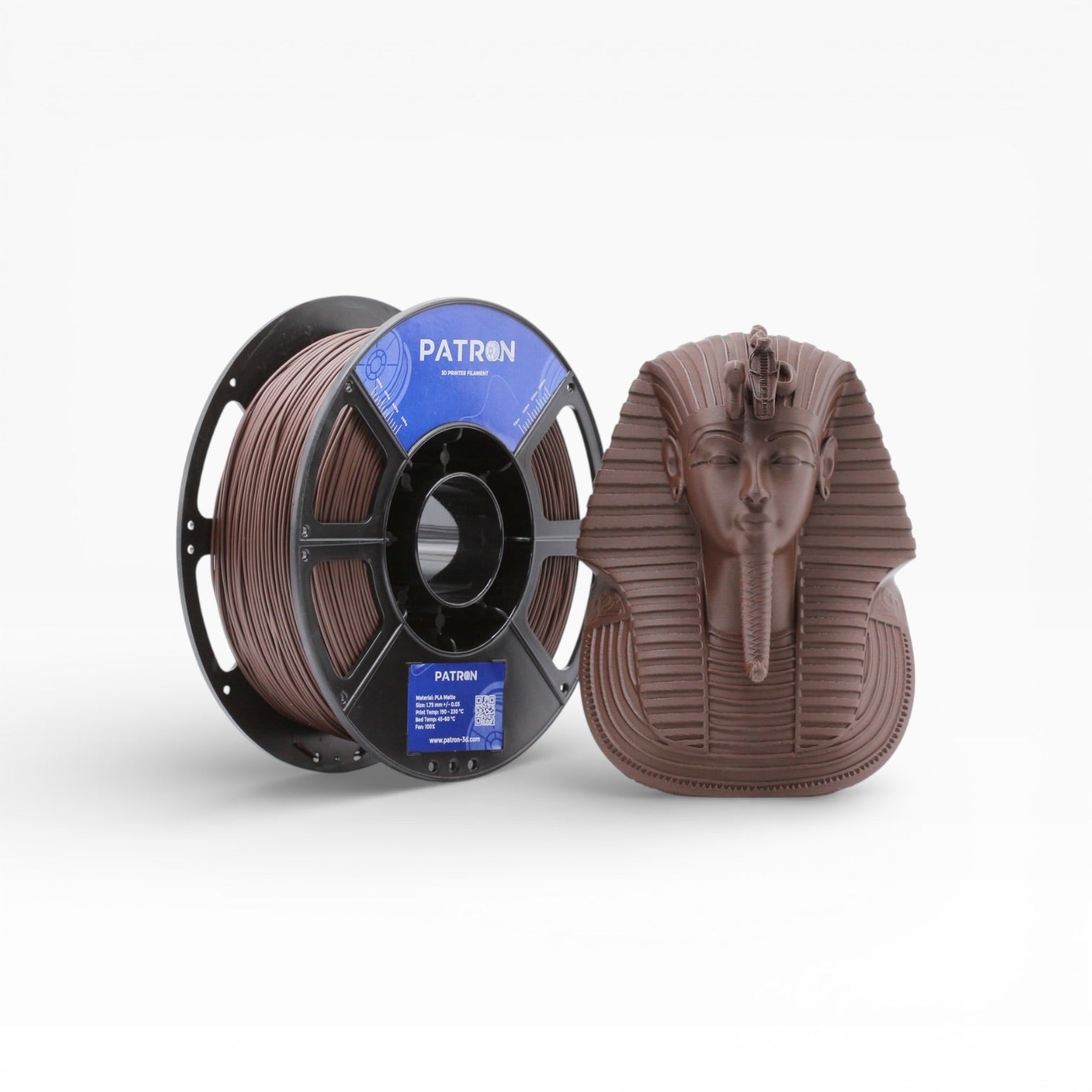 Patron Matte PLA 3D Printer Filament — Chocolate Brown