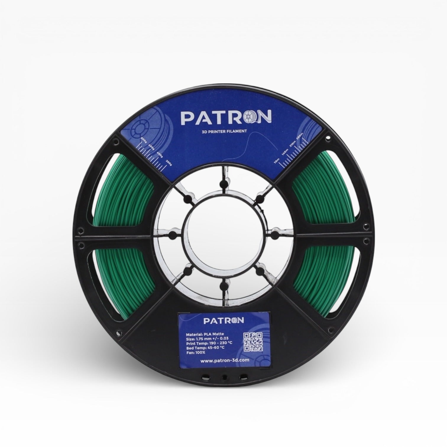 Patron Matte PLA 3D Printer Filament — Emerald Green