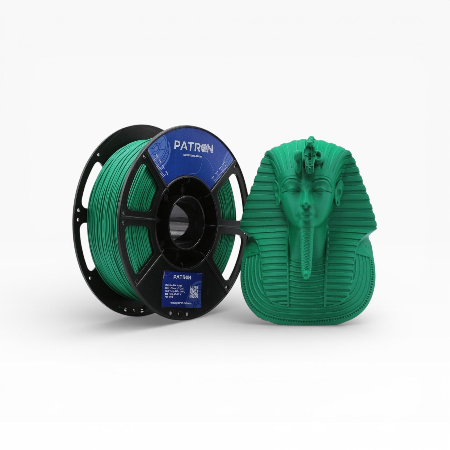 Patron Matte PLA 3D Printer Filament — Emerald Green