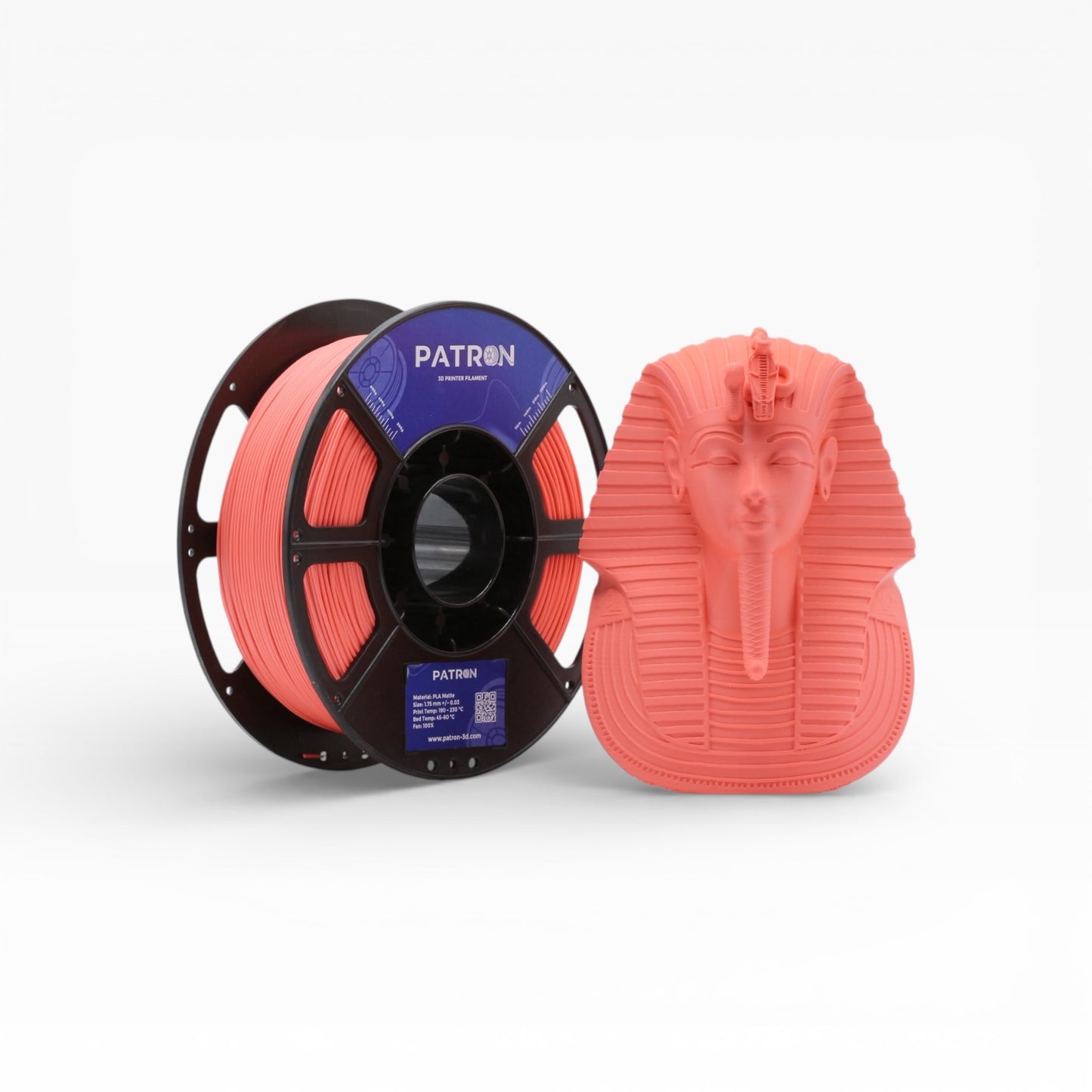 Patron Matte PLA 3D Printer Filament — Flamingo Red