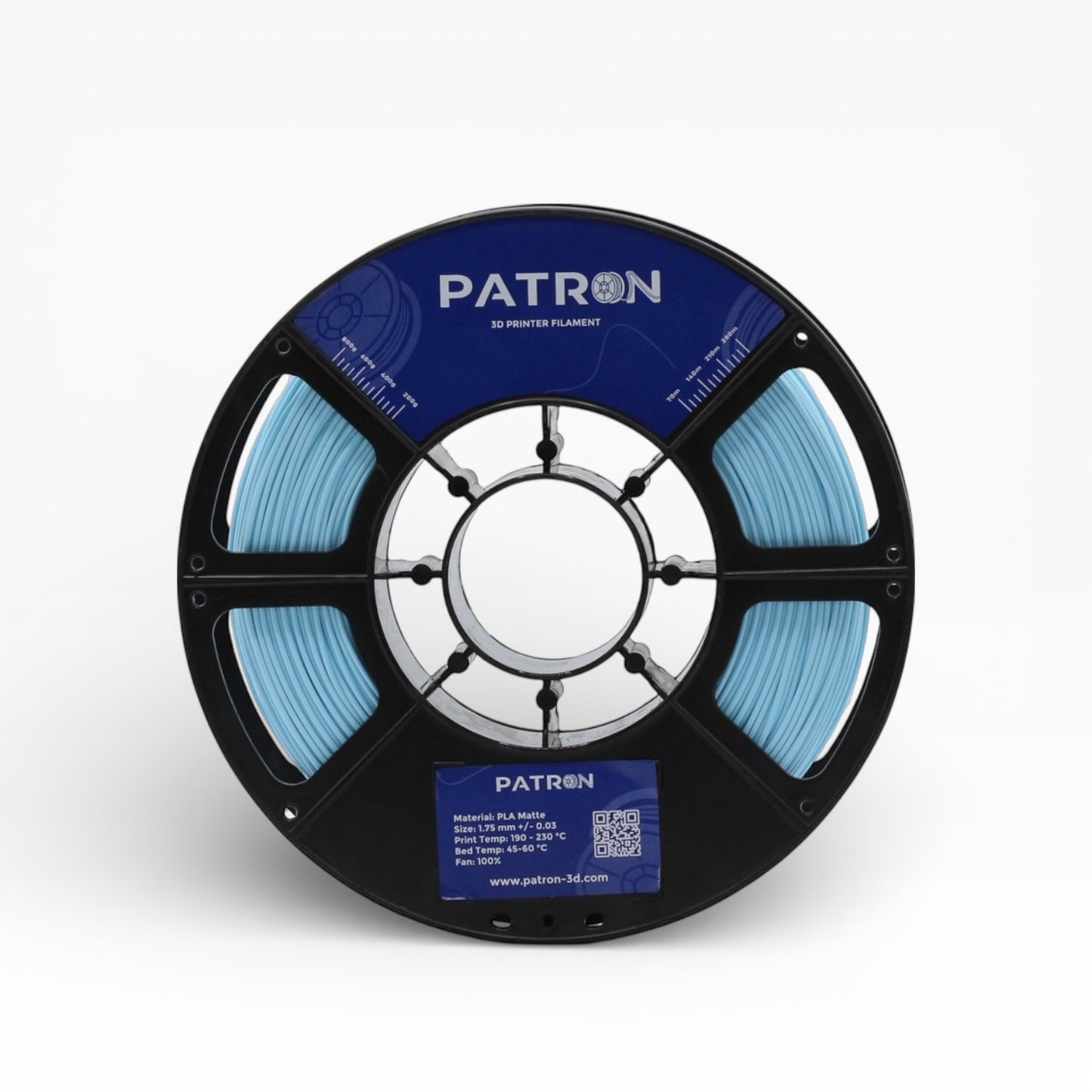 Patron Matte PLA 3D Printer Filament — Light Blue
