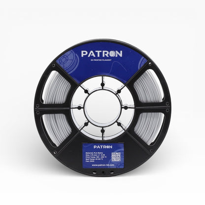 Patron Matte PLA 3D Printer Filament — Light Gray