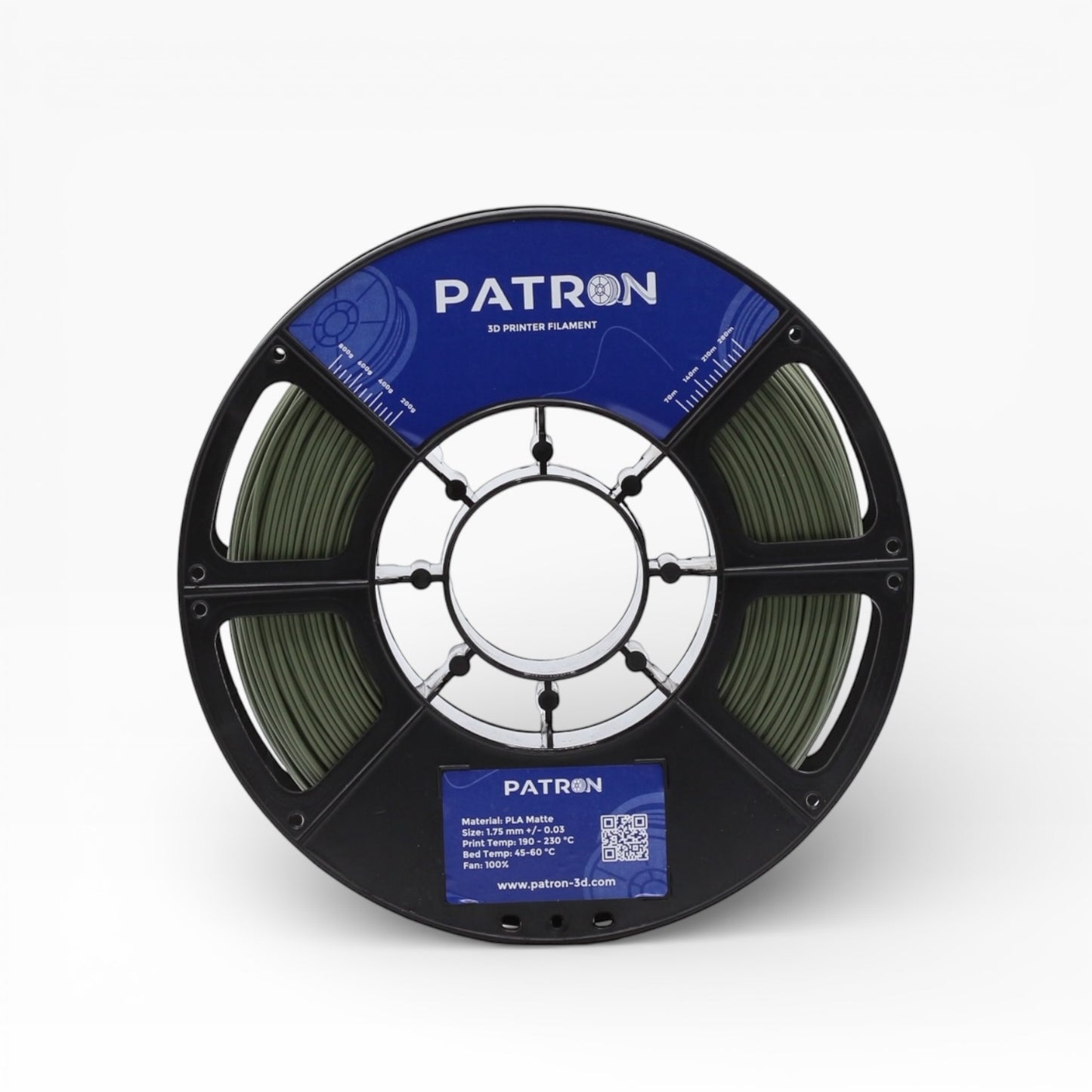 Patron Matte PLA 3D Printer Filament — Olive Green