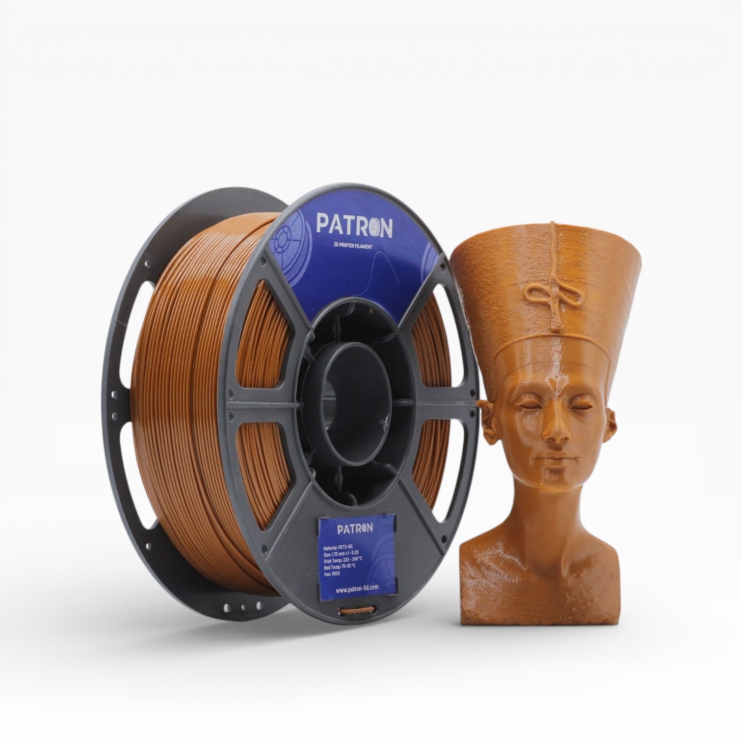 Patron PETG HS 3D Printer Filament — Brown