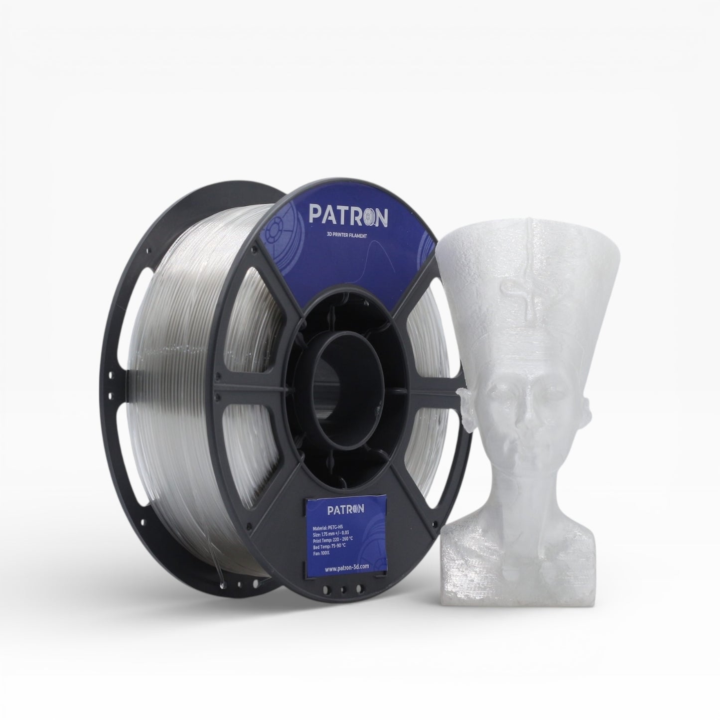 Patron PETG HS 3D Printer Filament — Clear