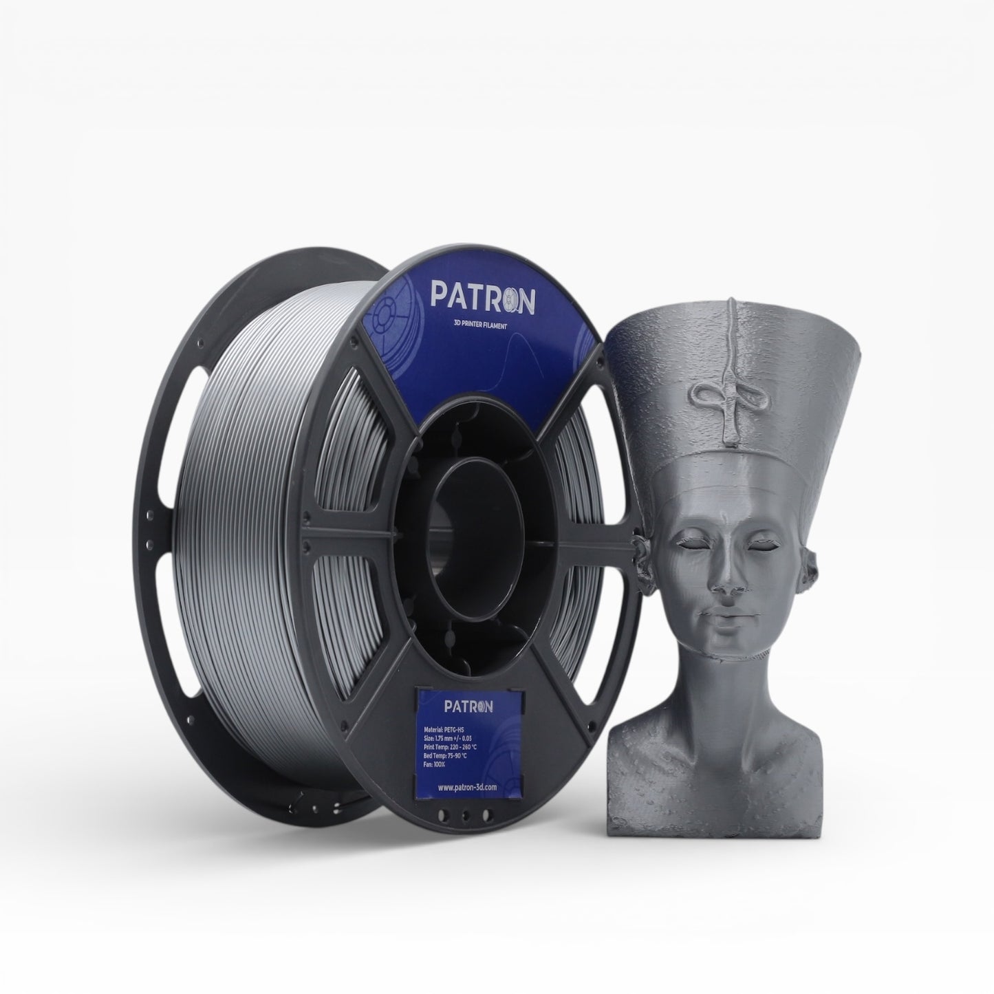 Patron PETG HS 3D Printer Filament — Silver