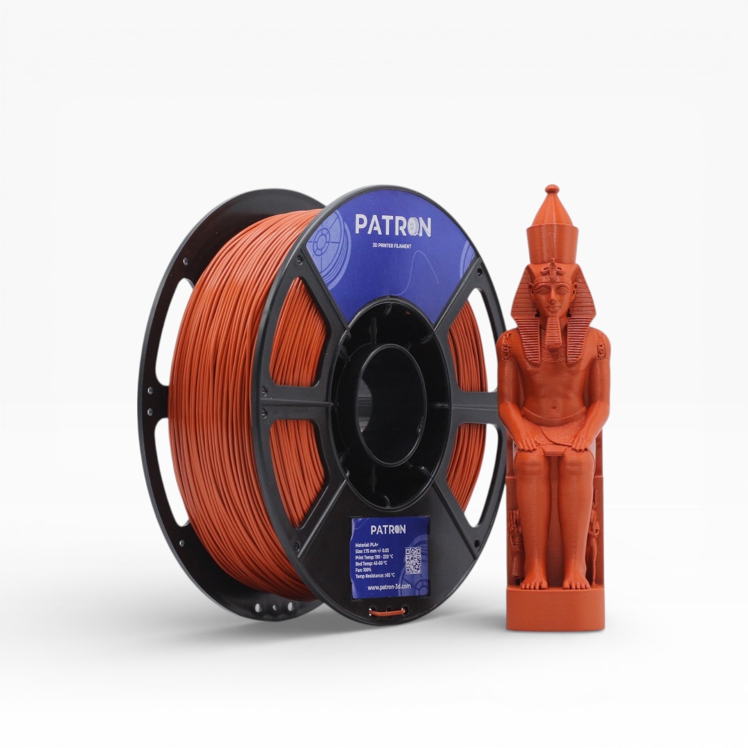 Patron PLA+ 3D Printer Filament — Brick