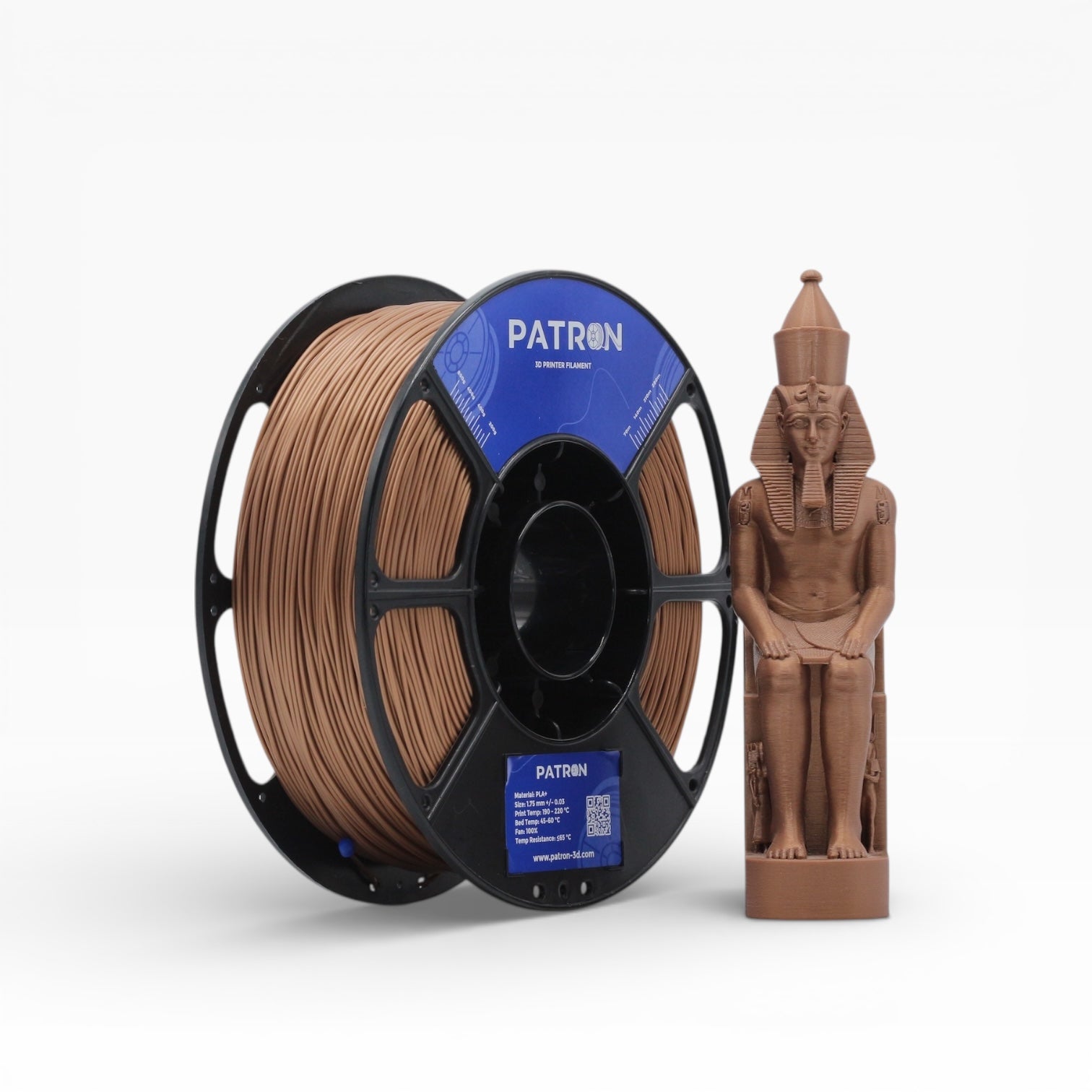 Patron PLA+ 3D Printer Filament — Bronze