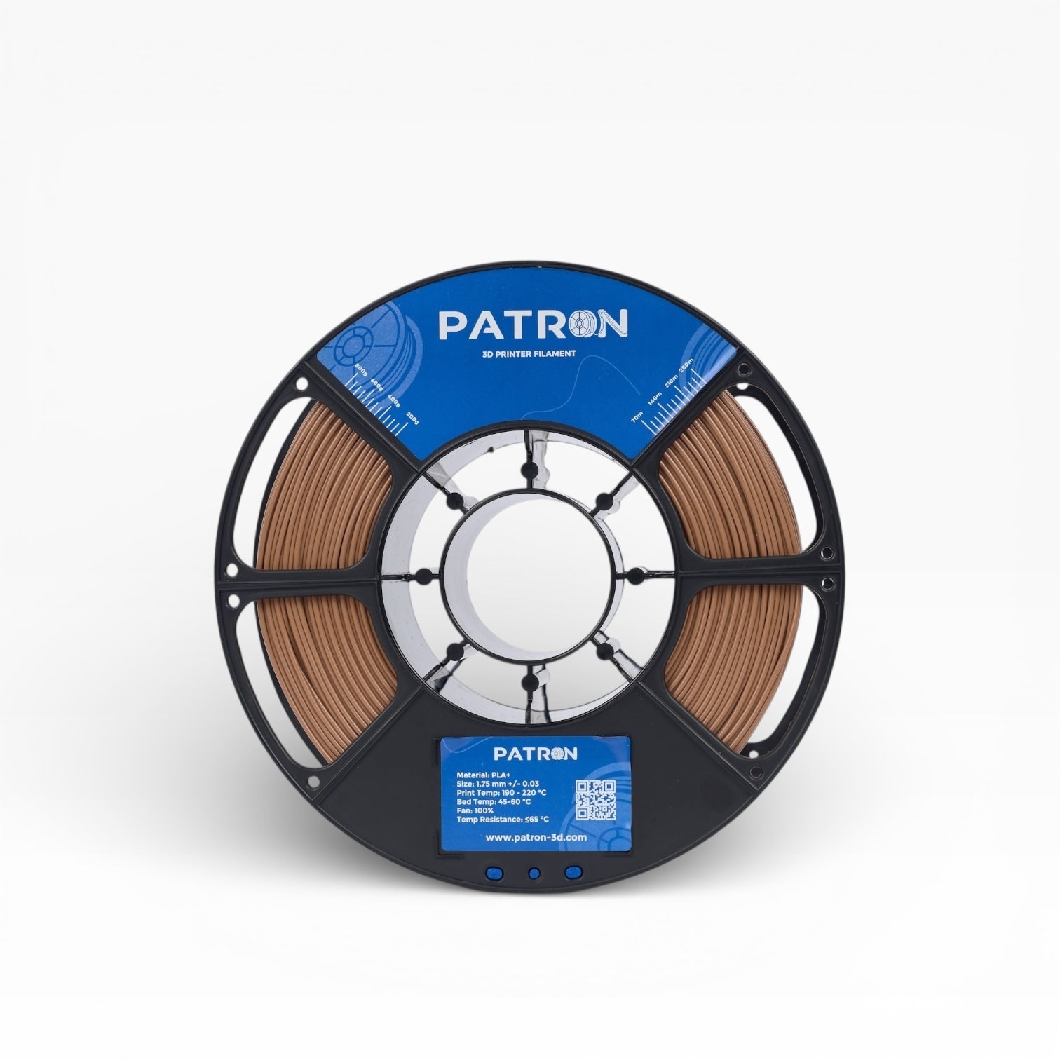 Patron PLA+ 3D Printer Filament — Brown