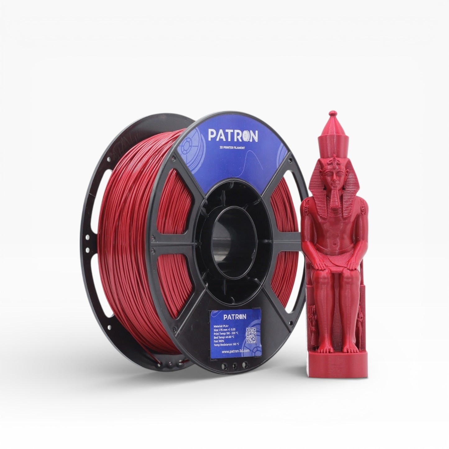 Patron PLA+ 3D Printer Filament — Burgundy