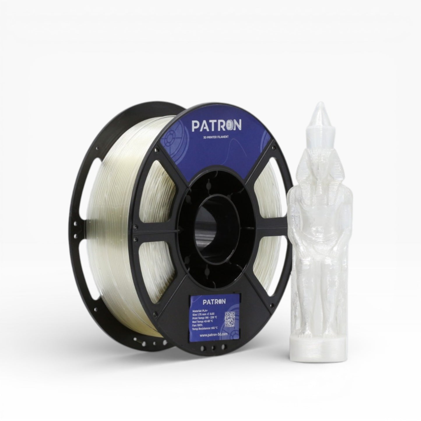Patron PLA+ 3D Printer Filament — Clear