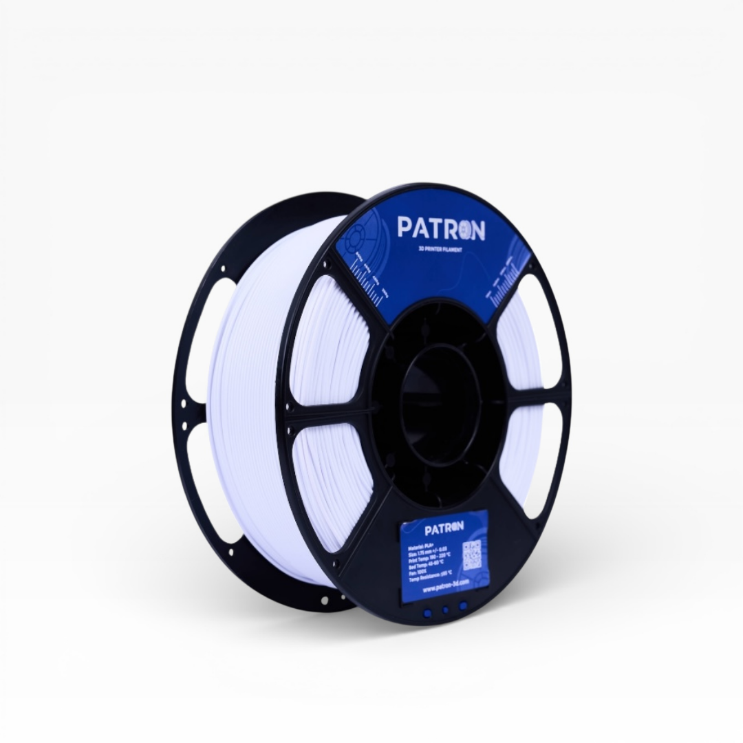 Patron PLA+ 3D Printer Filament — Cold White