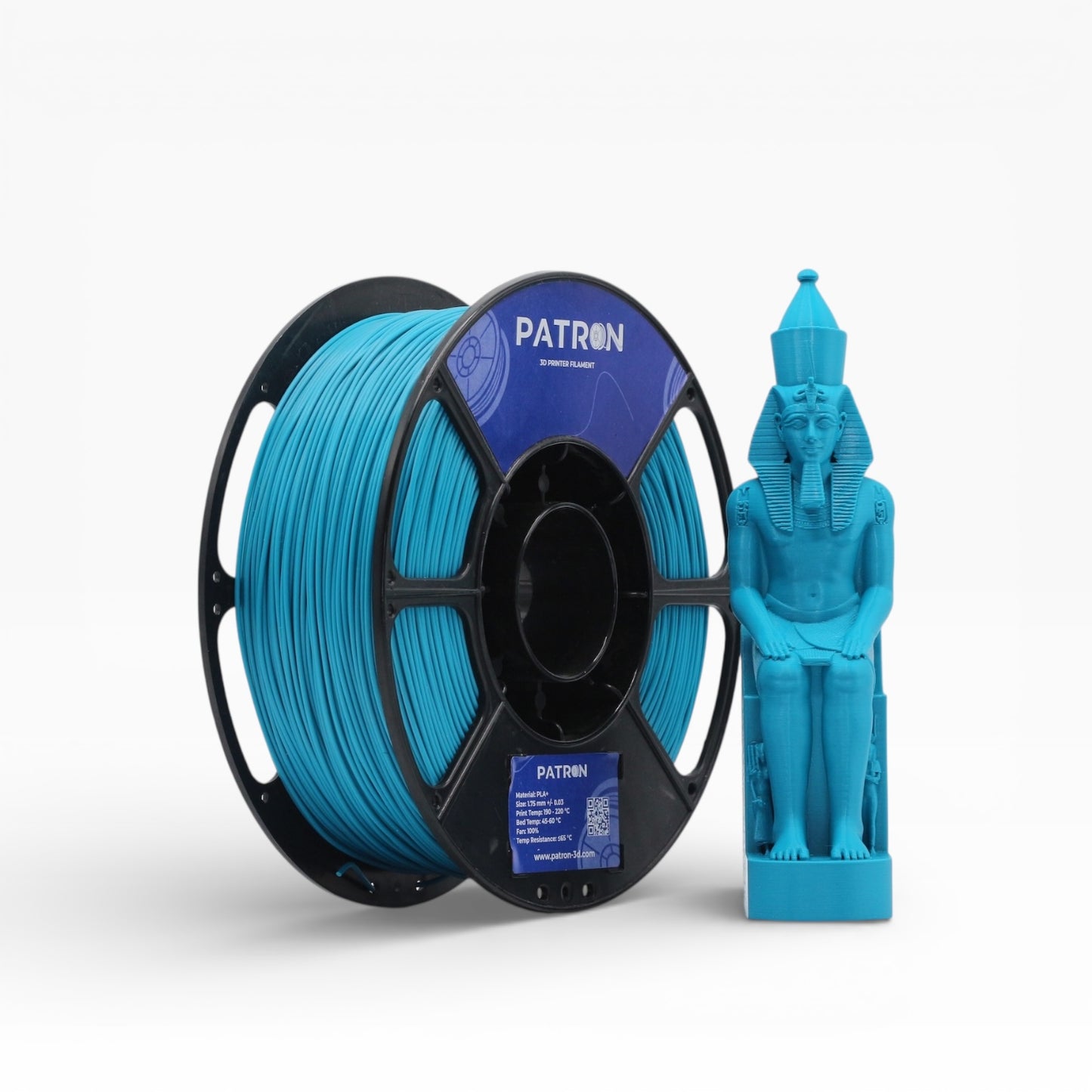 Patron PLA+ 3D Printer Filament — Cyan