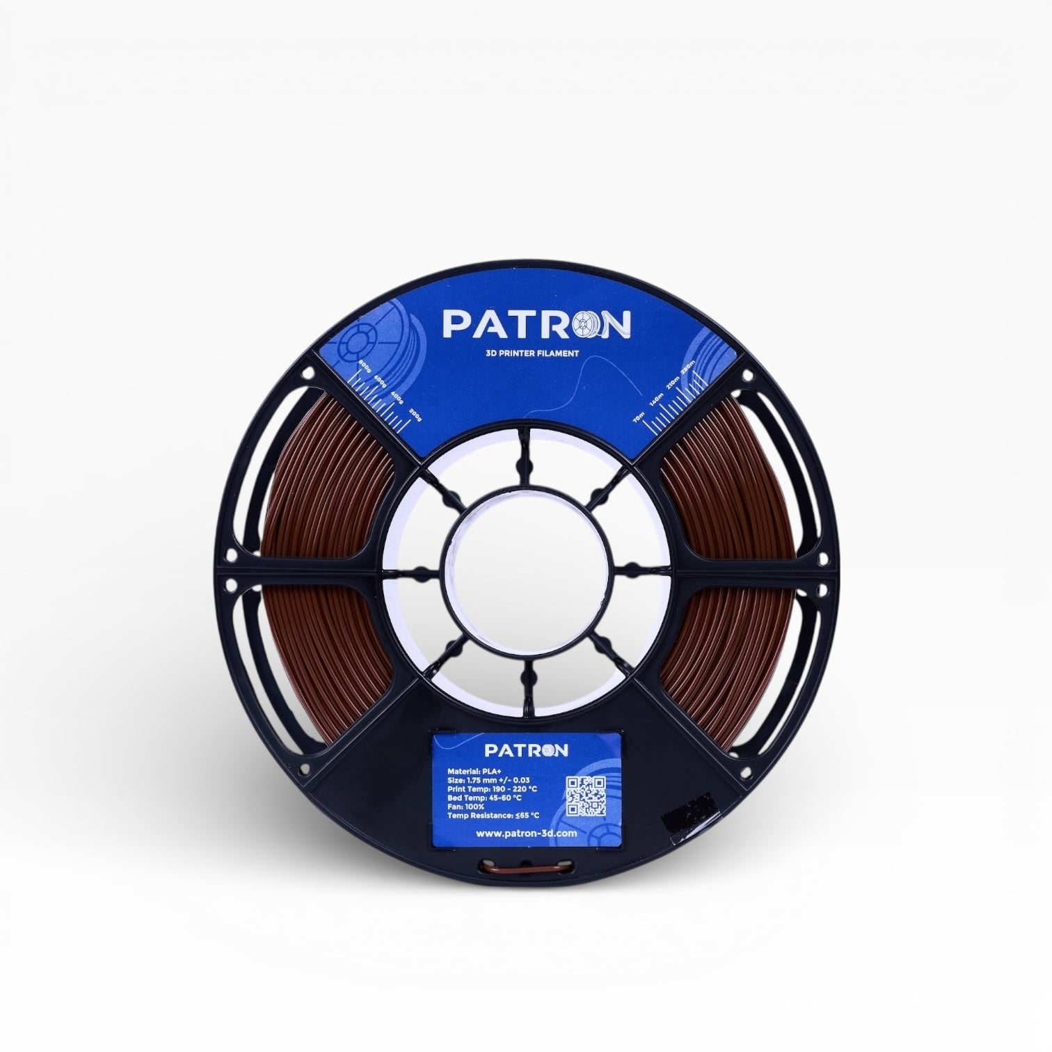 Patron PLA+ 3D Printer Filament — Dark Brown