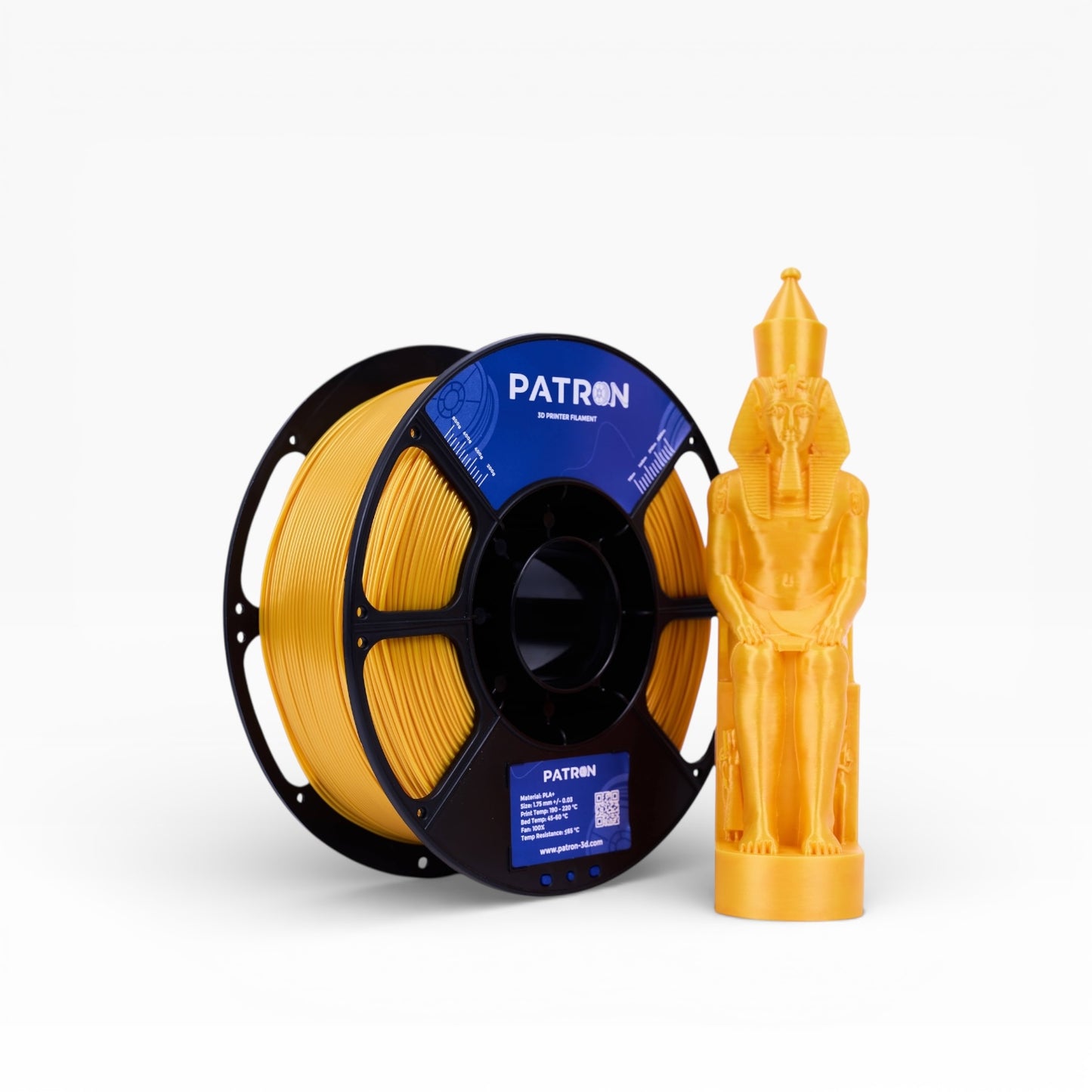 Patron PLA+ 3D Printer Filament — Gold