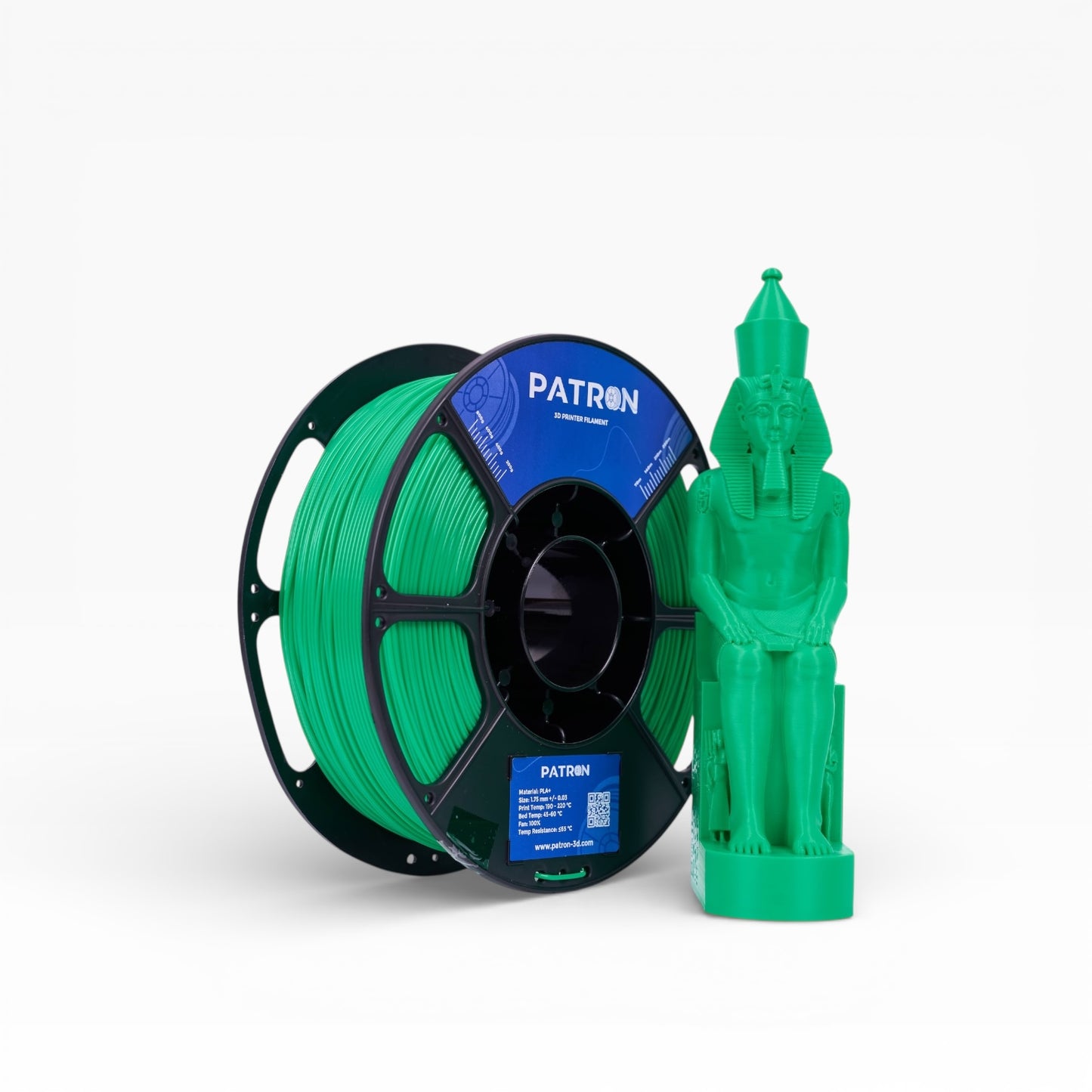 Patron PLA+ 3D Printer Filament — Green