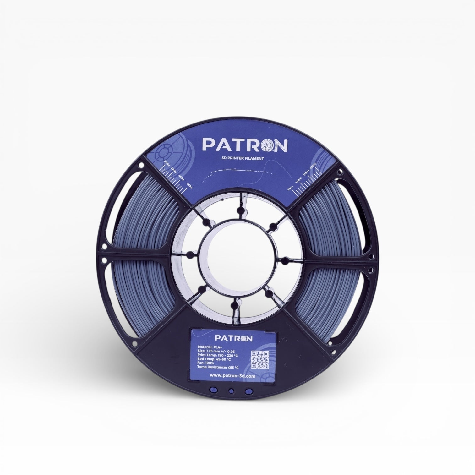 Patron PLA+ 3D Printer Filament — Grey