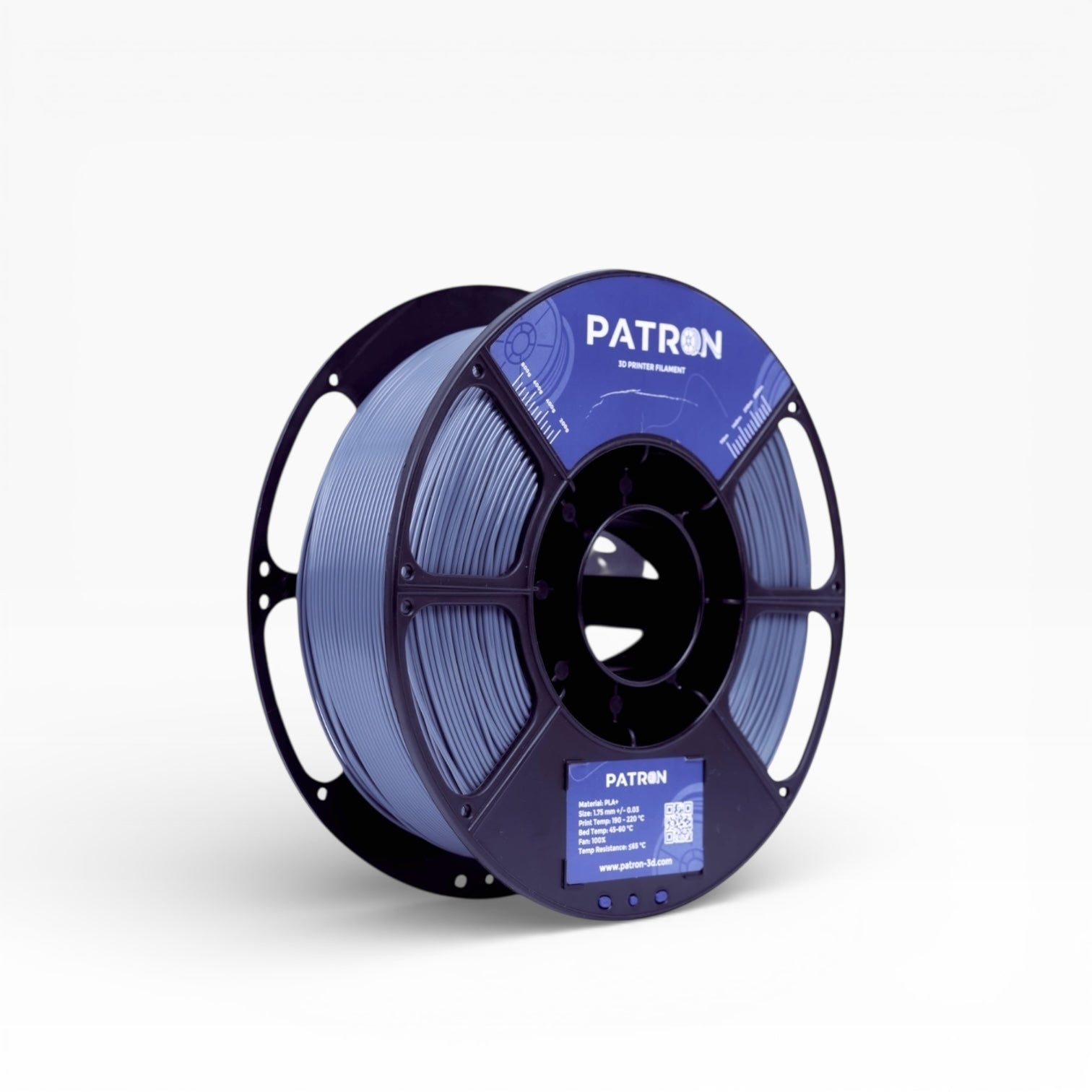 Patron PLA+ 3D Printer Filament — Grey