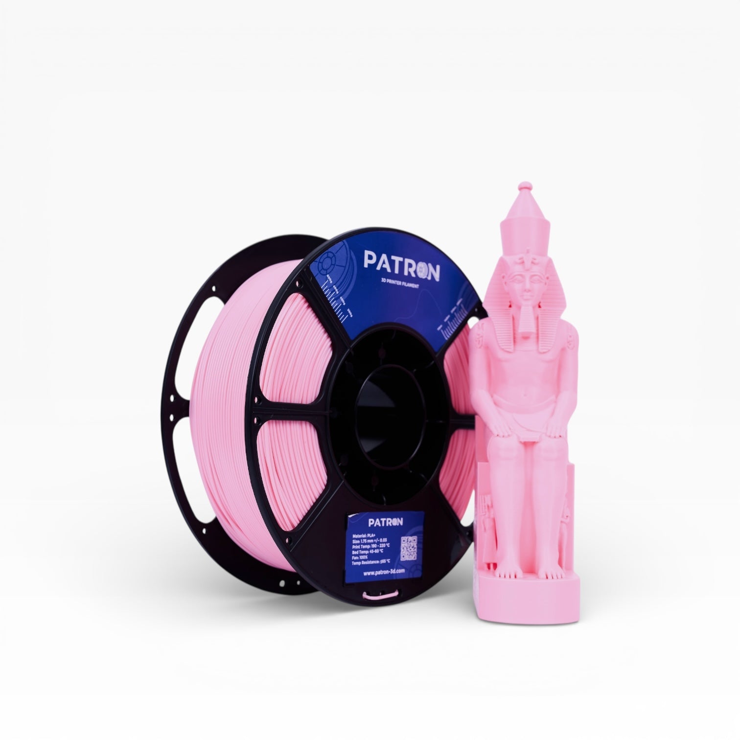 Patron PLA+ 3D Printer Filament — Light Pink