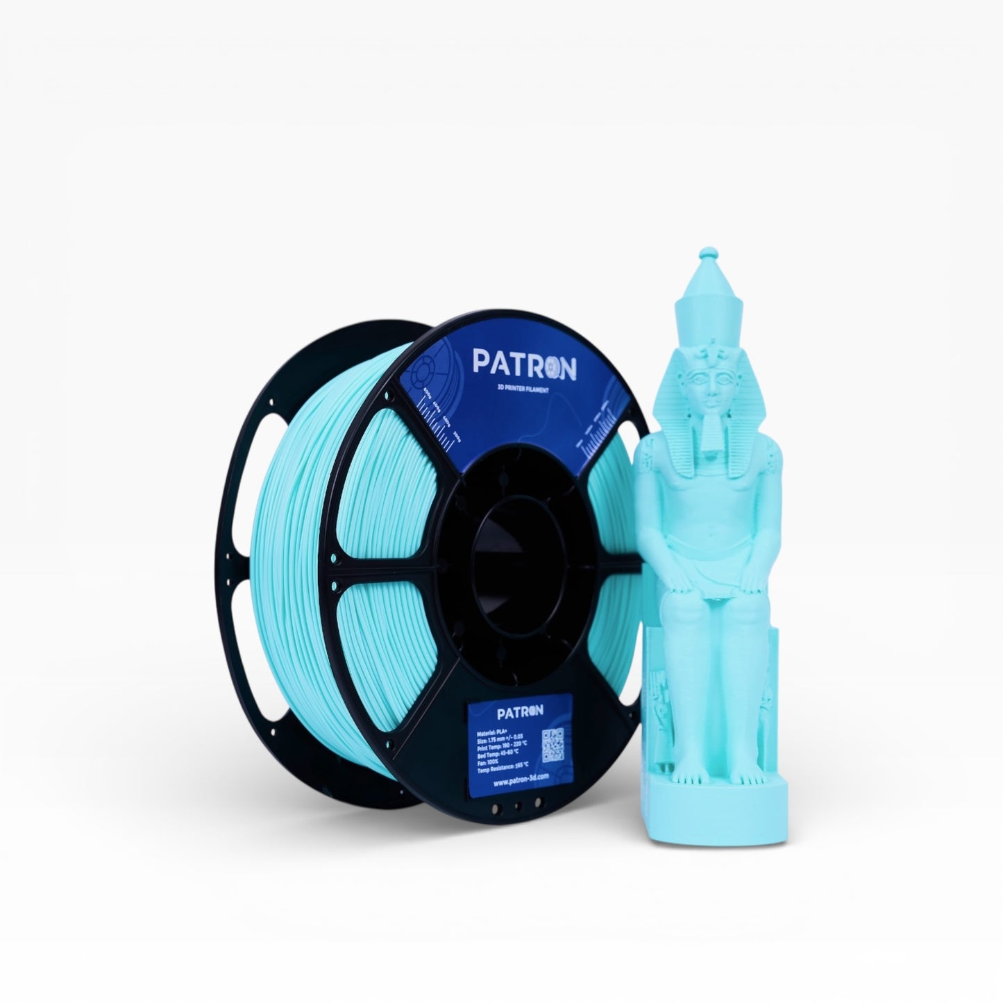 Patron PLA+ 3D Printer Filament — Light Turquoise
