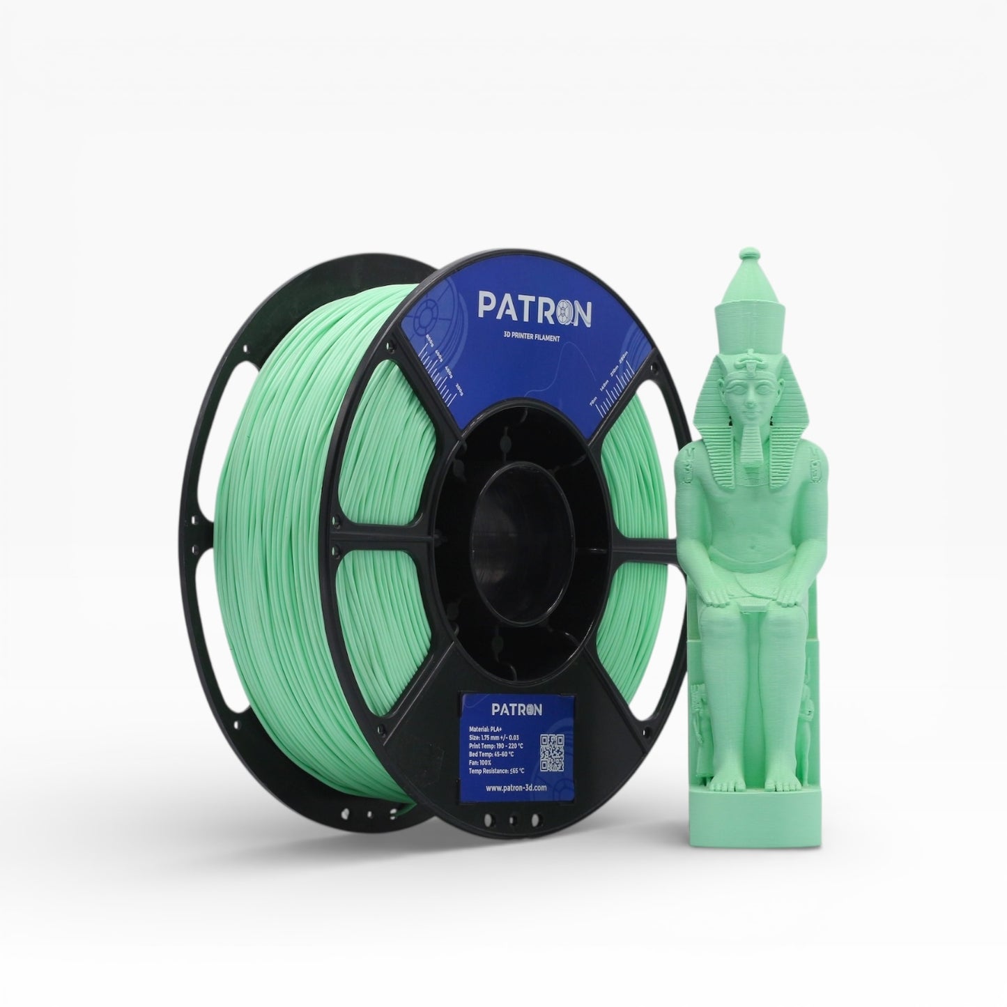 Patron PLA+ 3D Printer Filament — Mint Green