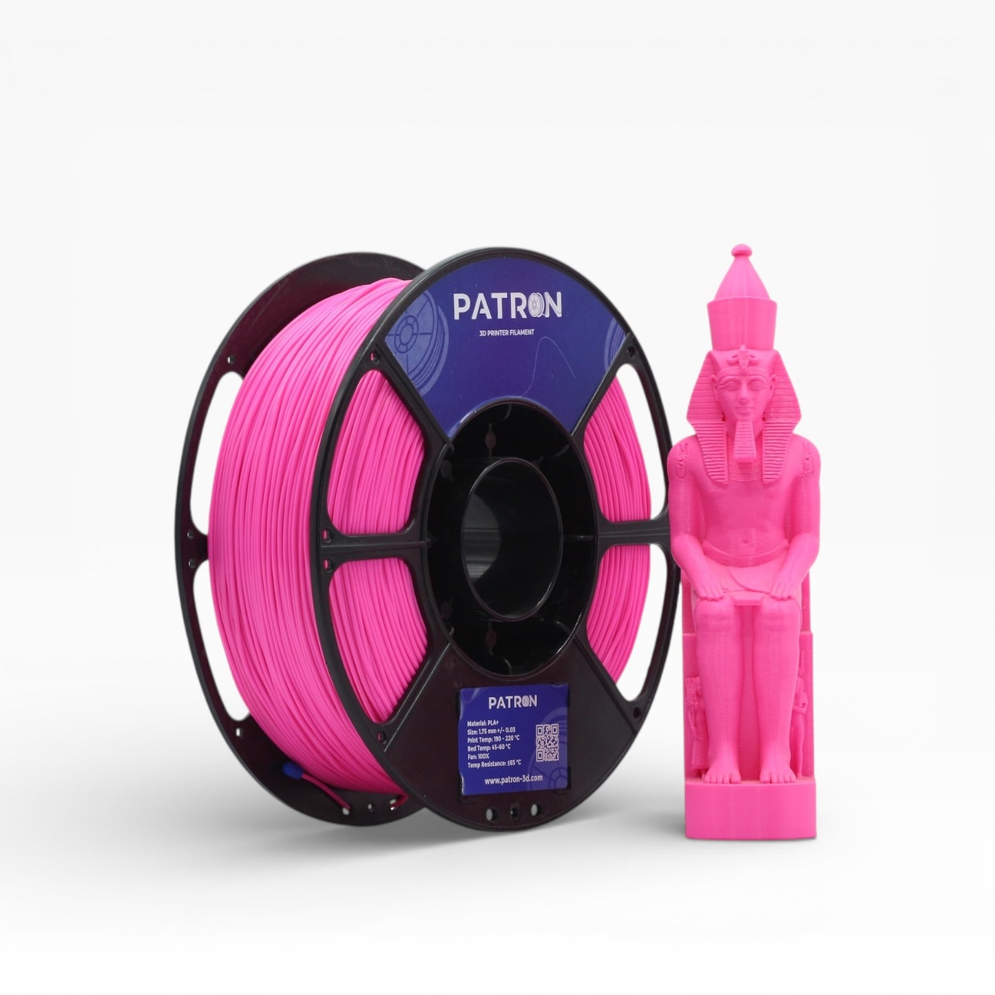 Patron PLA+ 3D Printer Filament — Neon Pink