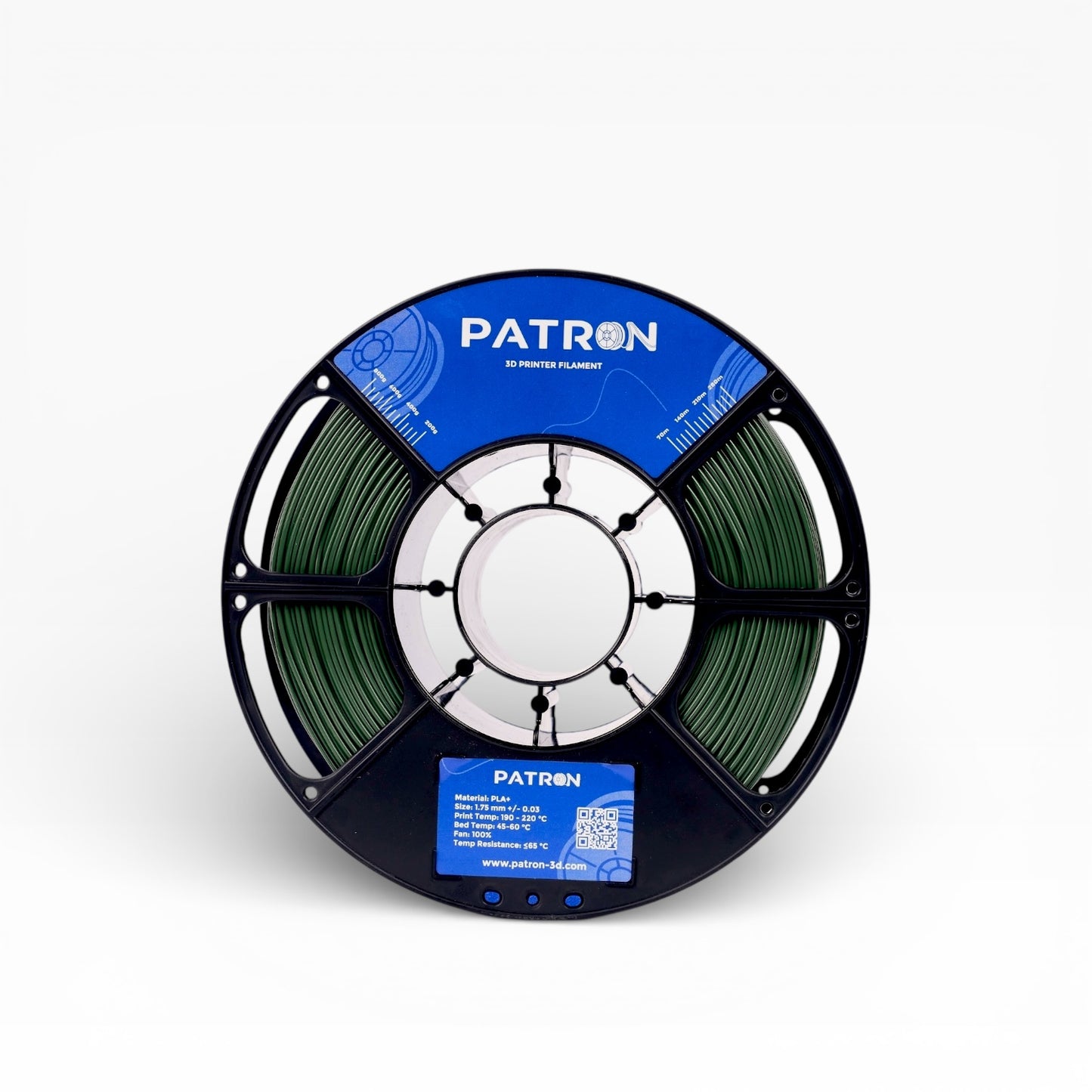 Patron PLA+ 3D Printer Filament — Olive Green