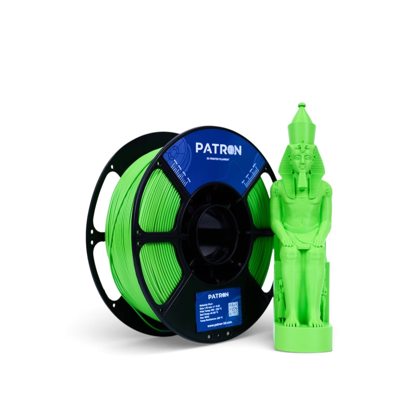 Patron PLA+ 3D Printer Filament — Peak Green