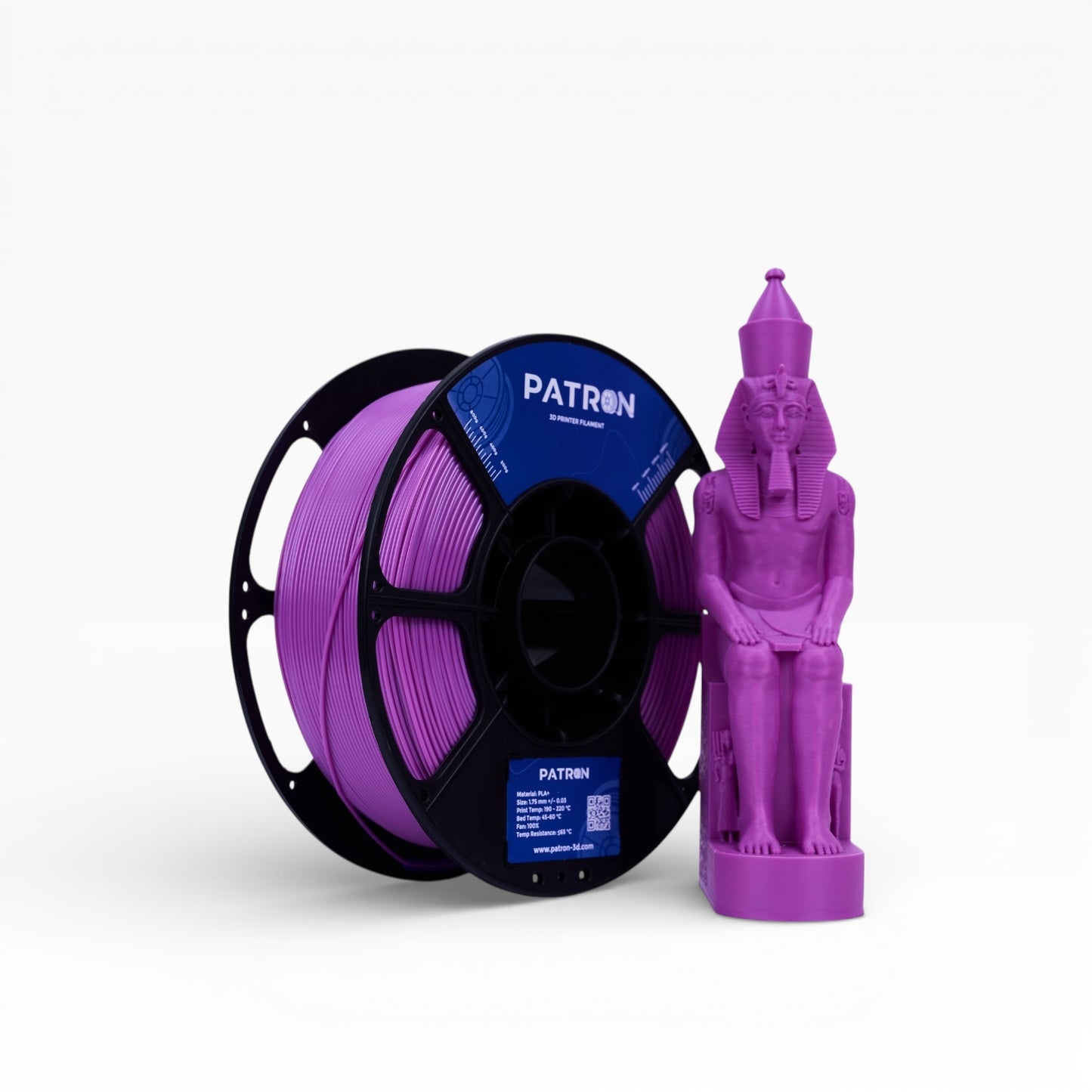 Patron PLA+ 3D Printer Filament — Purple