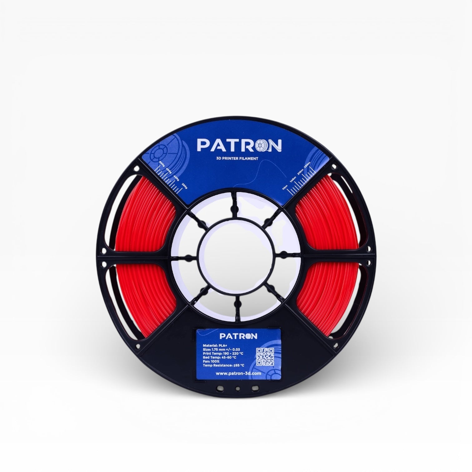 Patron PLA+ 3D Printer Filament — Red