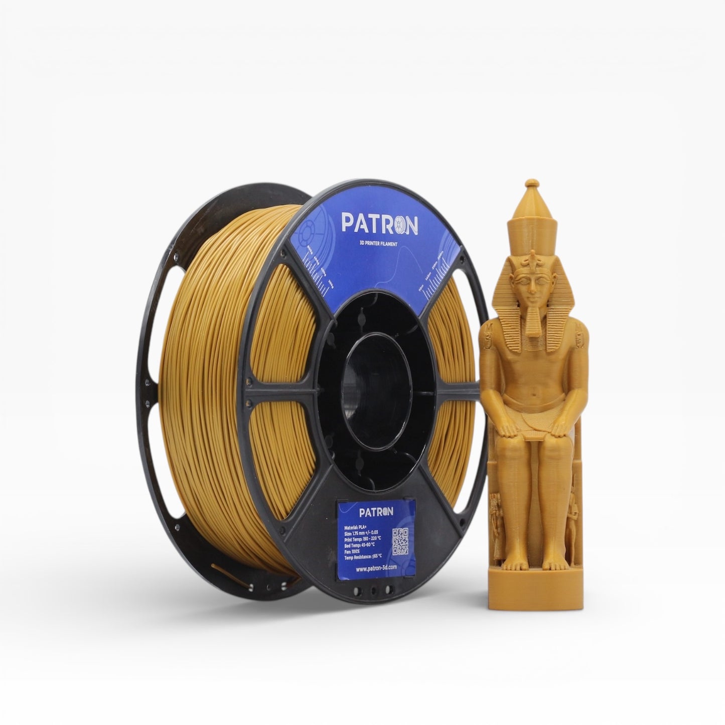 Patron PLA+ 3D Printer Filament — Royal Gold