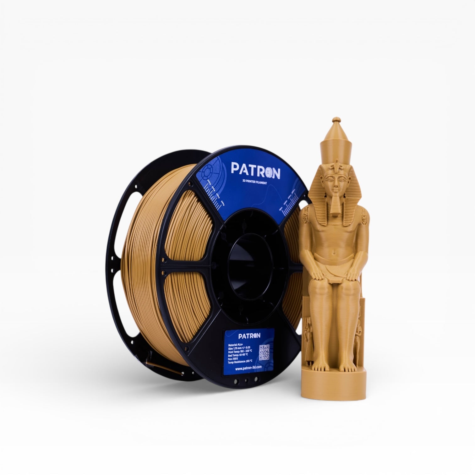 Patron PLA+ 3D Printer Filament — Sand Brown