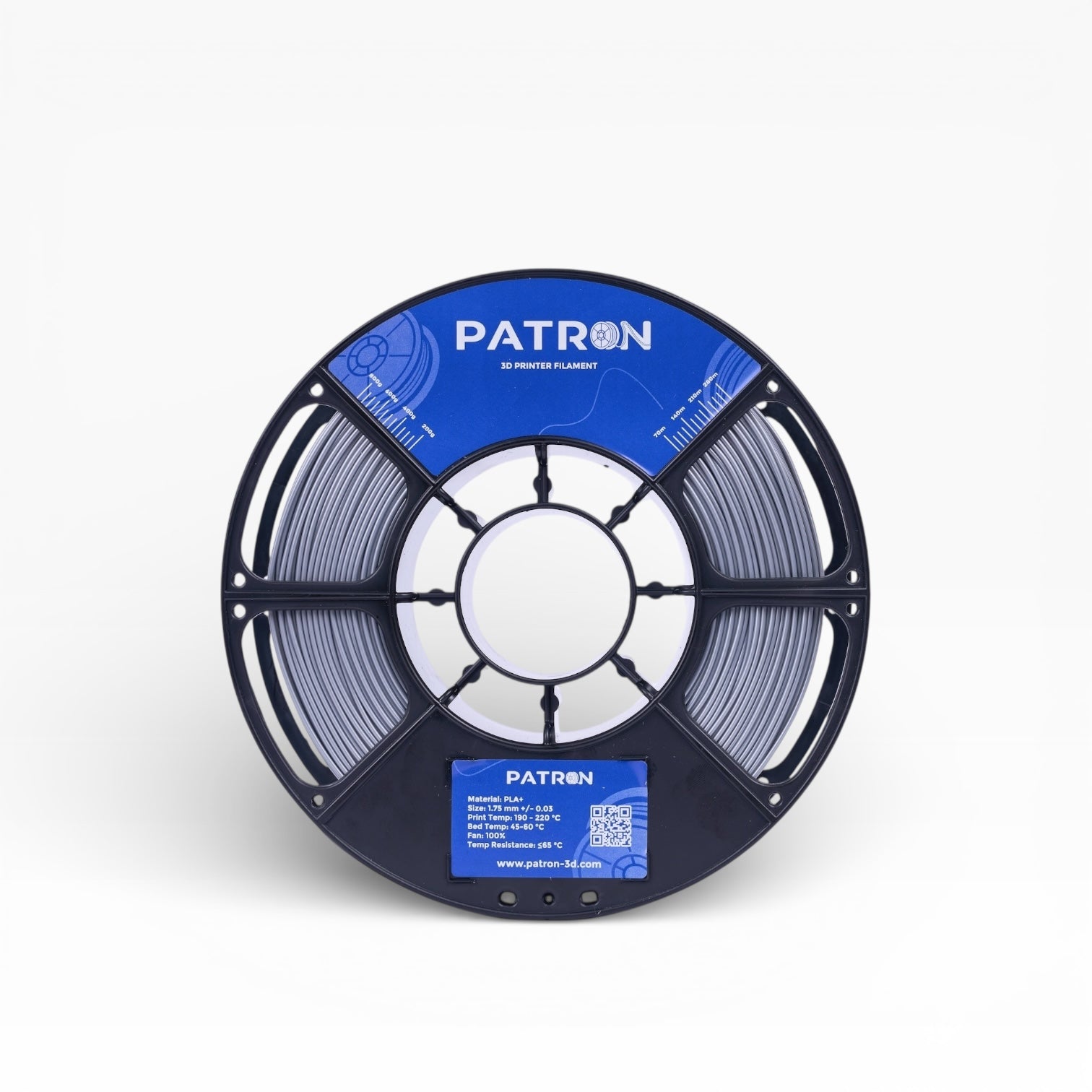 Patron PLA+ 3D Printer Filament — Silver