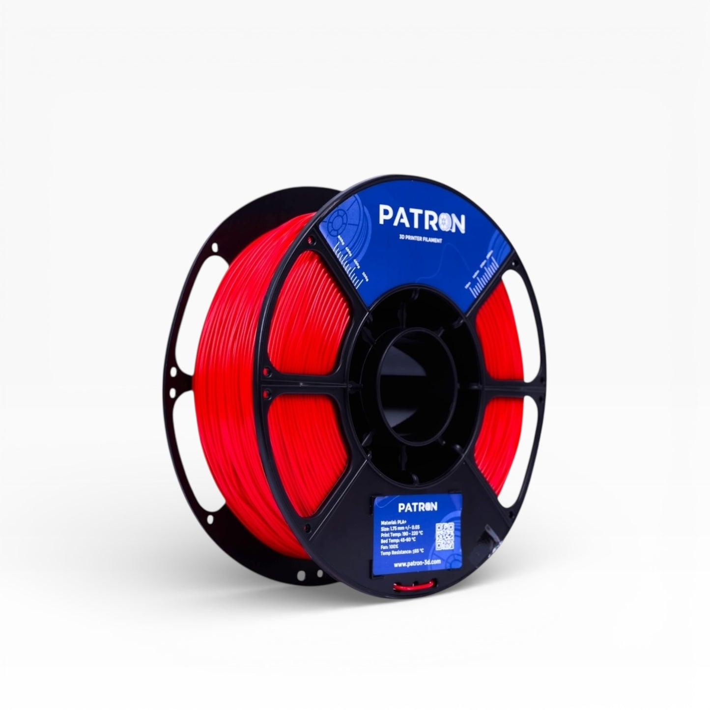 Patron PLA+ 3D Printer Filament — Solid Red