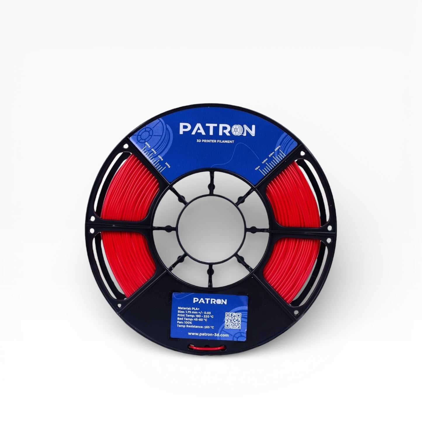 Patron PLA+ 3D Printer Filament — Solid Red