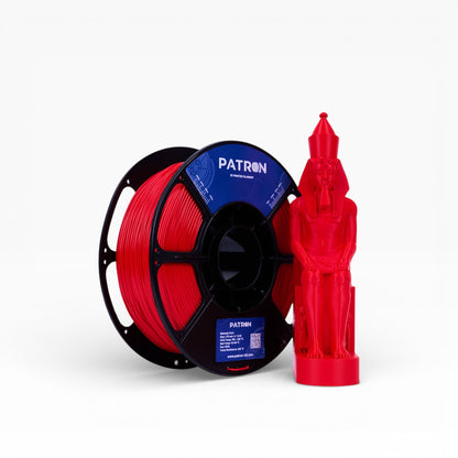 Patron PLA+ 3D Printer Filament — Solid Red