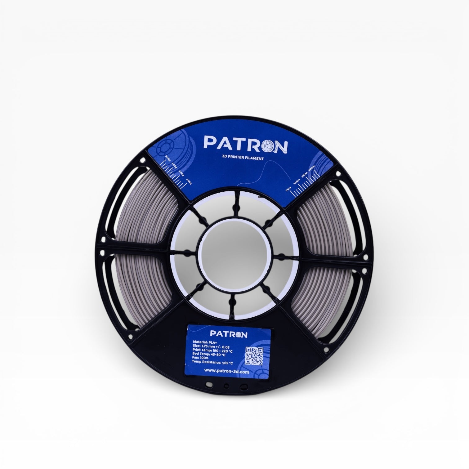 Patron PLA+ 3D Printer Filament — Space Grey