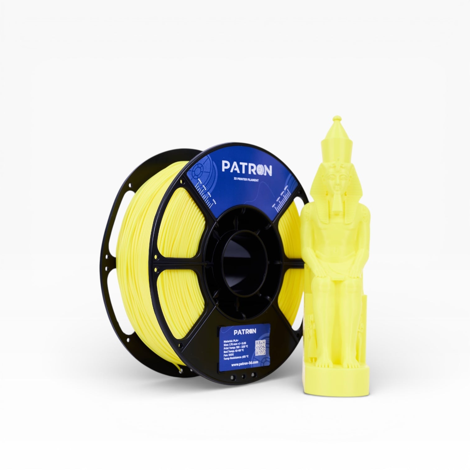 Patron PLA+ 3D Printer Filament — Yellow